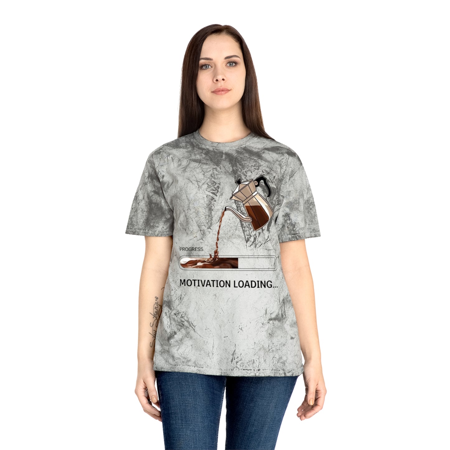 Coffee Lover's Motivation Loading T-Shirt, Unisex Tee Gift, Casual Wear, Daily Motivation Shirt, Unique Coffee Art Design, Funny Coffee Gift