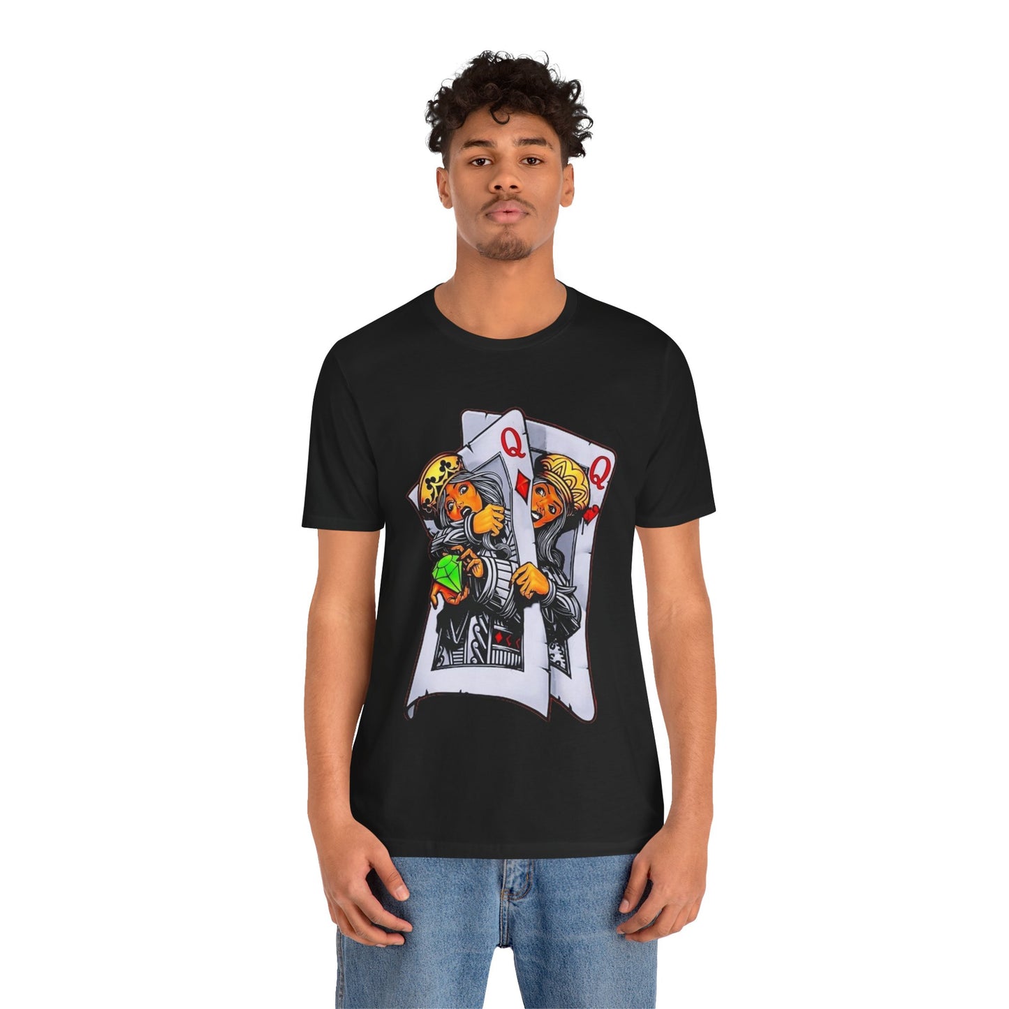 Playful King and Queen Tee, Graphic T-Shirt for Gamers, Fun Gift for Friends, Casual Wear, Unique Design, Unisex Short Sleeve