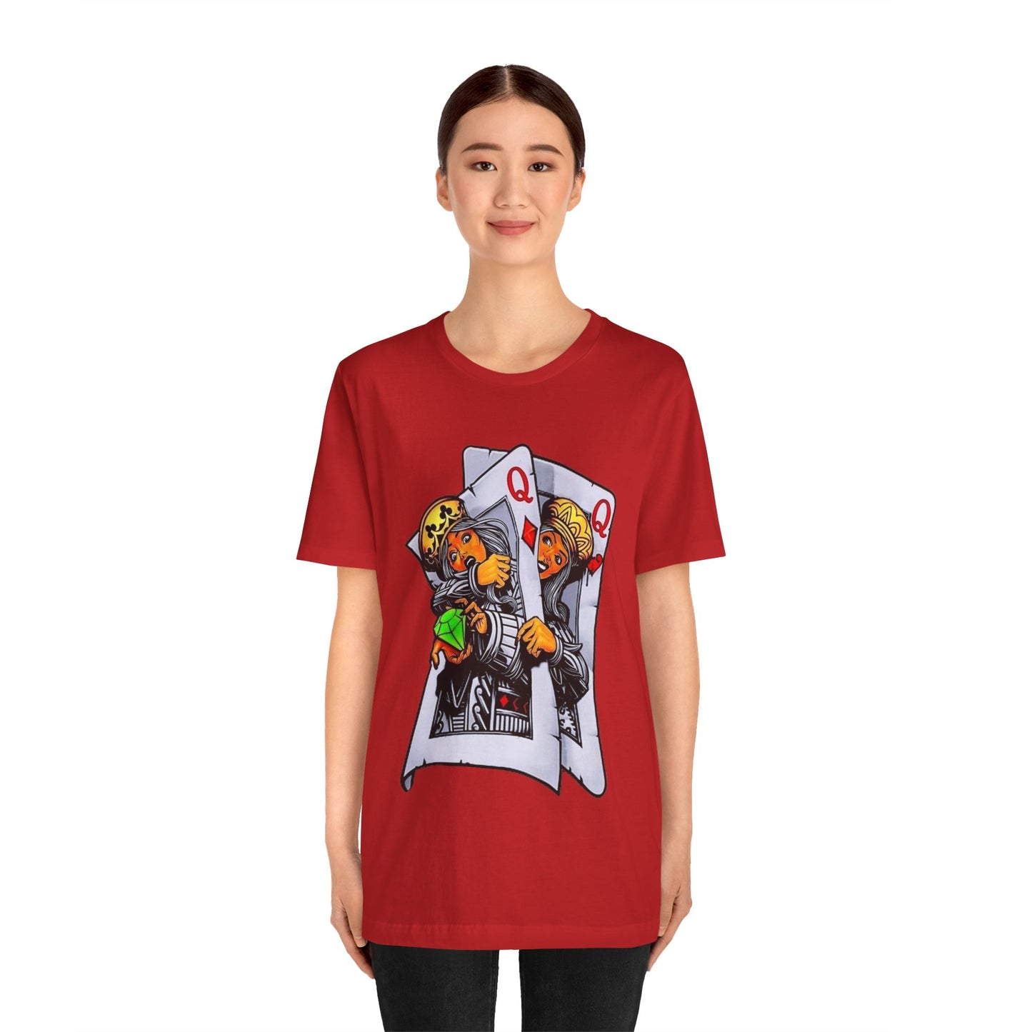 Playful King and Queen Tee, Graphic T-Shirt for Gamers, Fun Gift for Friends, Casual Wear, Unique Design, Unisex Short Sleeve