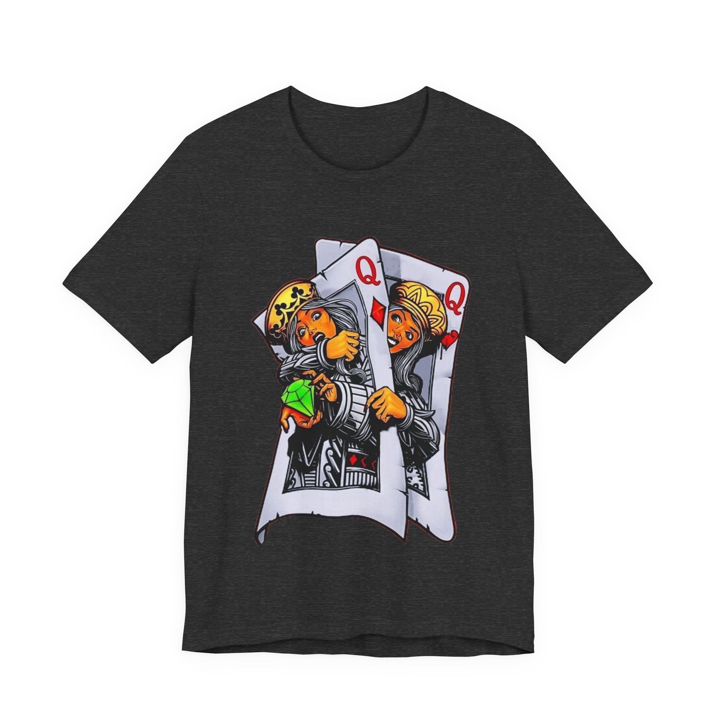 Playful King and Queen Tee, Graphic T-Shirt for Gamers, Fun Gift for Friends, Casual Wear, Unique Design, Unisex Short Sleeve