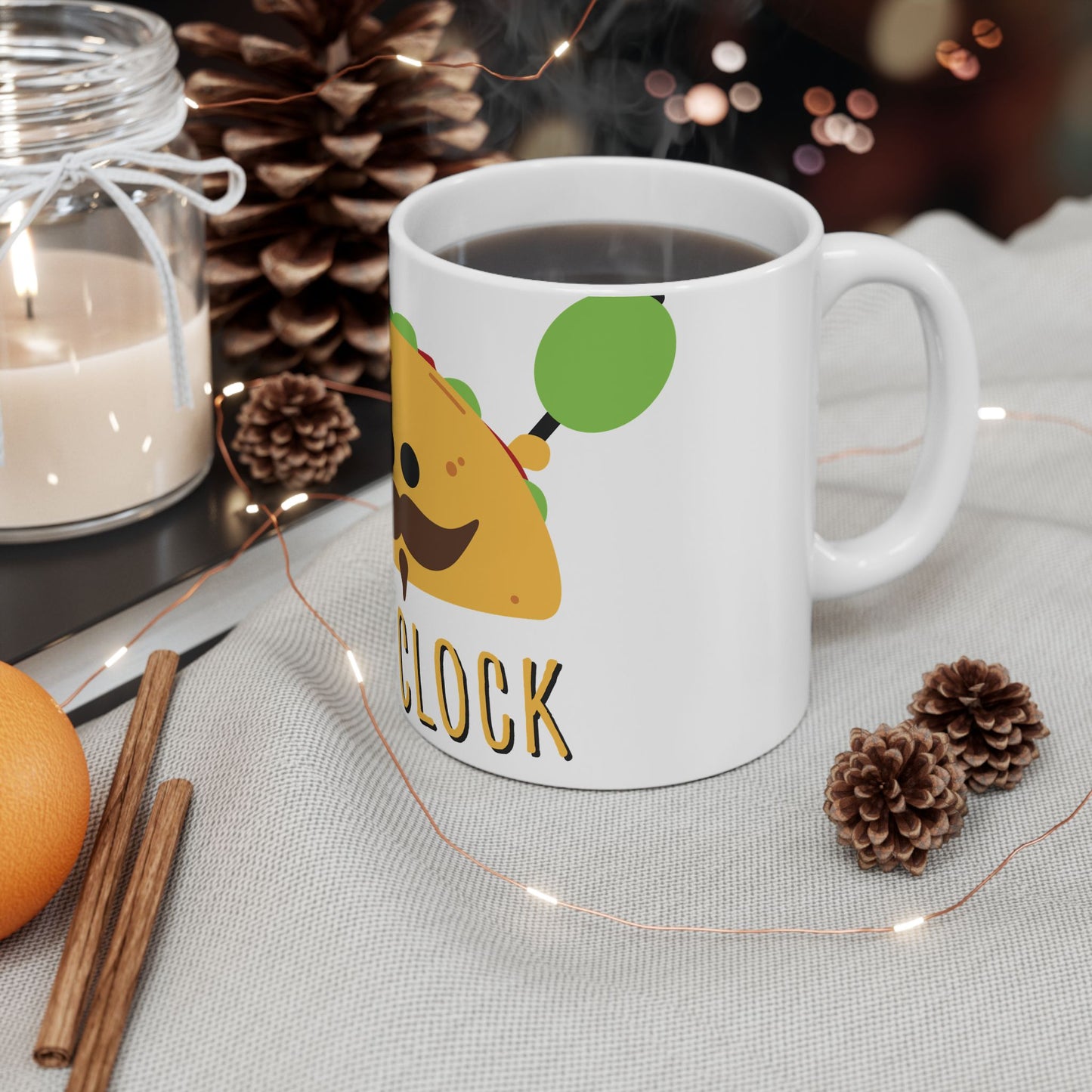 Cute Taco Ceramic Mug - Fun Kitchen Gift, Coffee Cup, Taco Lover's Mug, Foodie Mug, Unique Gift Idea