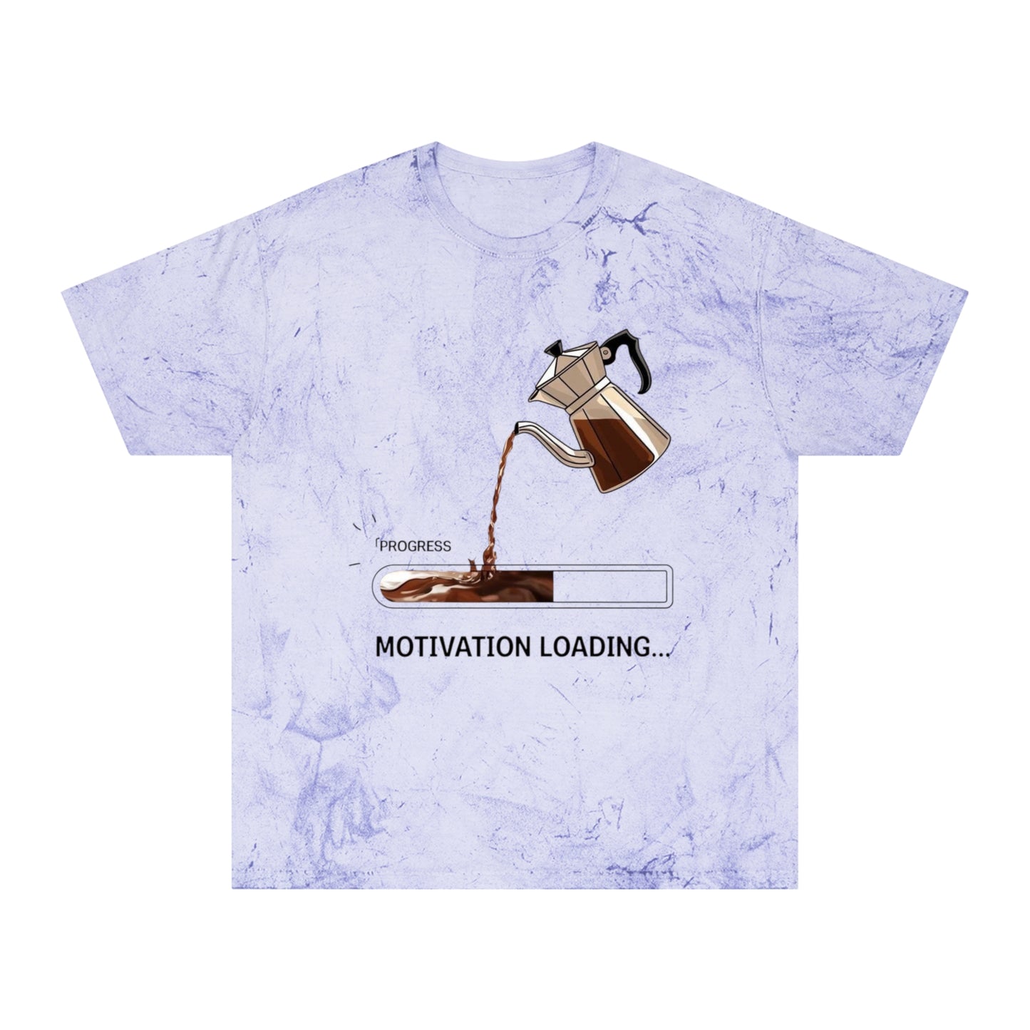 Coffee Lover's Motivation Loading T-Shirt, Unisex Tee Gift, Casual Wear, Daily Motivation Shirt, Unique Coffee Art Design, Funny Coffee Gift