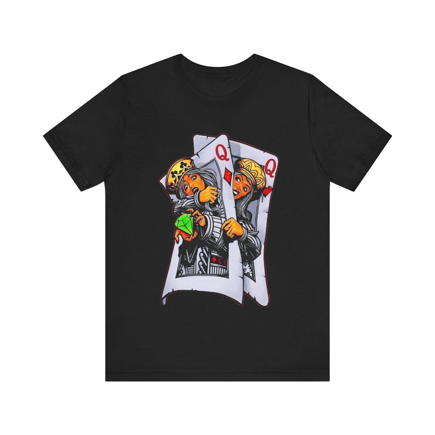 Playful King and Queen Tee, Graphic T-Shirt for Gamers, Fun Gift for Friends, Casual Wear, Unique Design, Unisex Short Sleeve