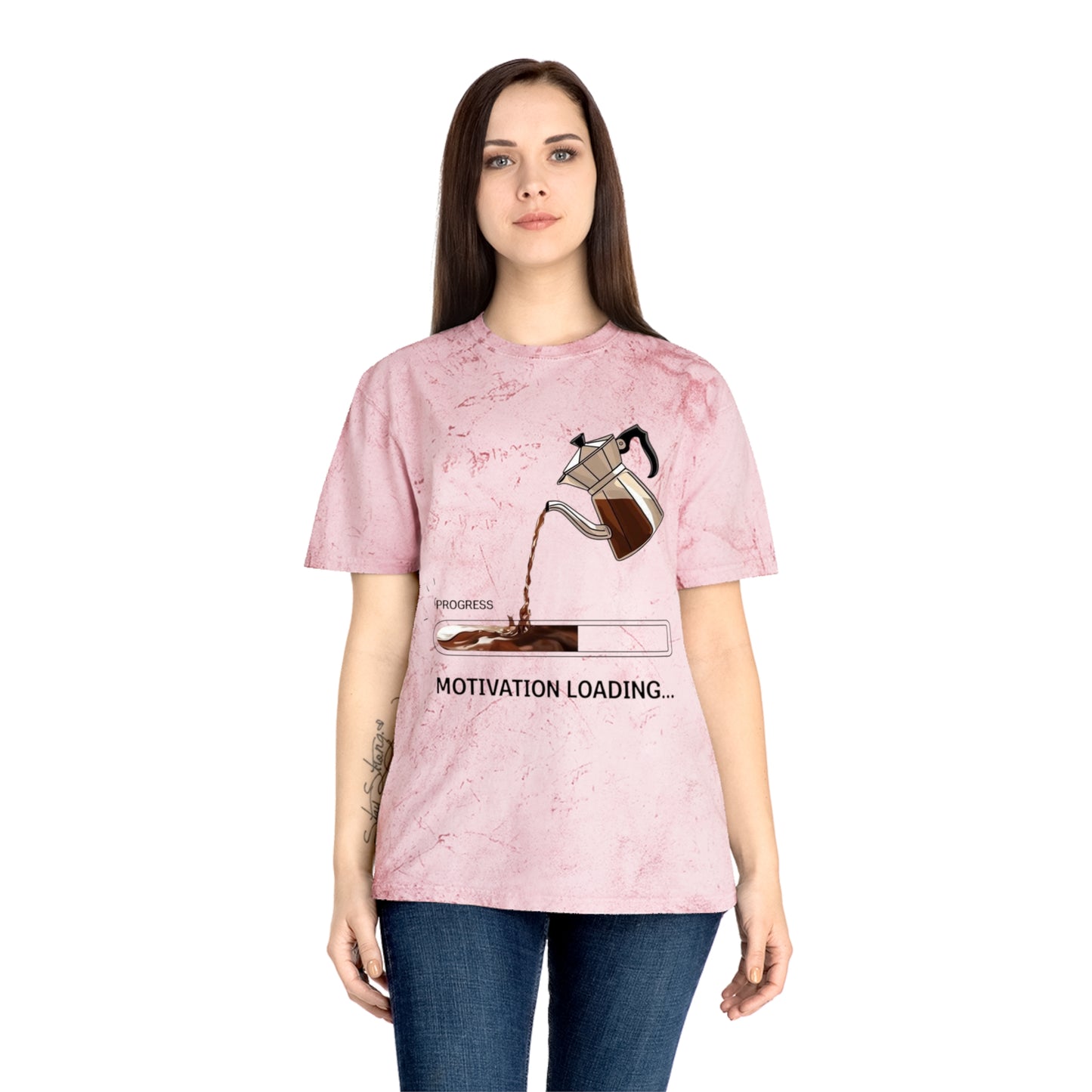 Coffee Lover's Motivation Loading T-Shirt, Unisex Tee Gift, Casual Wear, Daily Motivation Shirt, Unique Coffee Art Design, Funny Coffee Gift