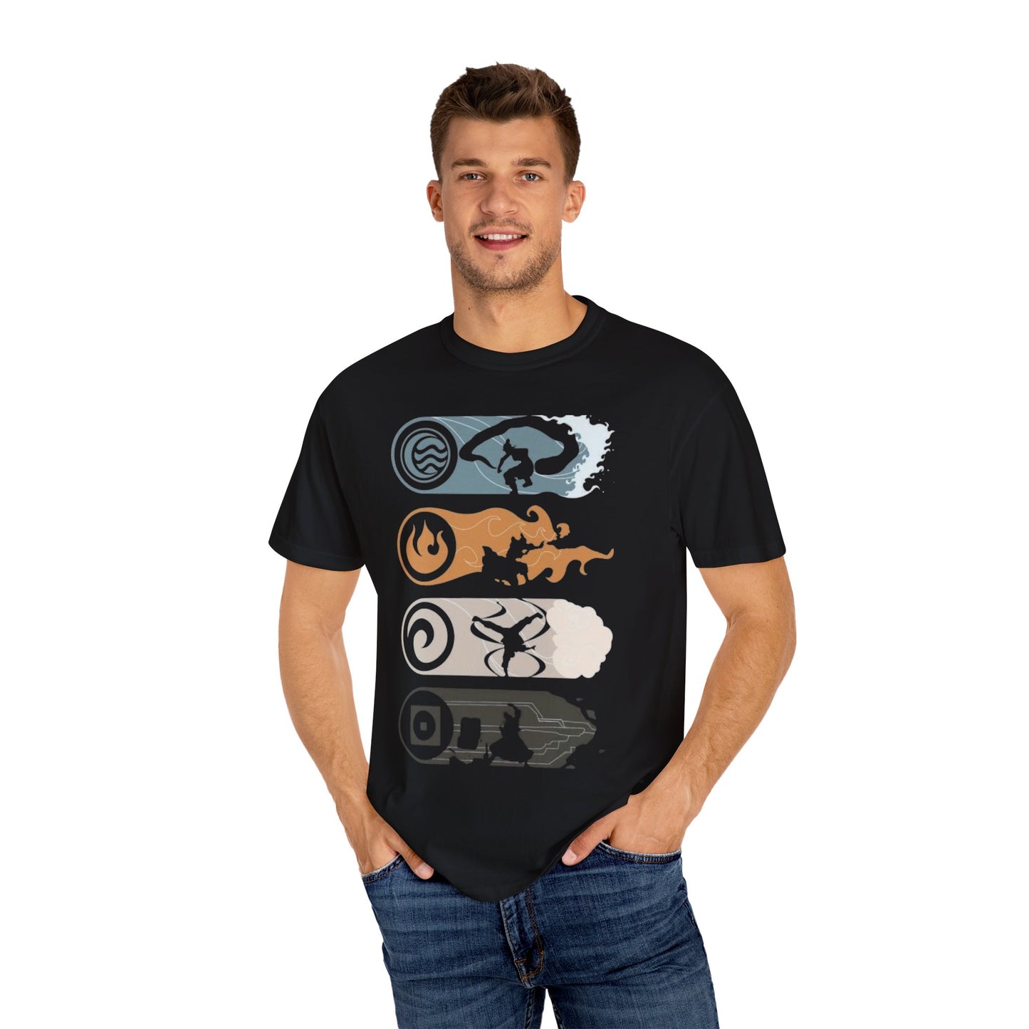 Elemental Forces Unisex Garment-Dyed T-shirt | Casual Wear, Gift Idea, Nature Lover Gift, Comfortable T-shirt, Festival Apparel