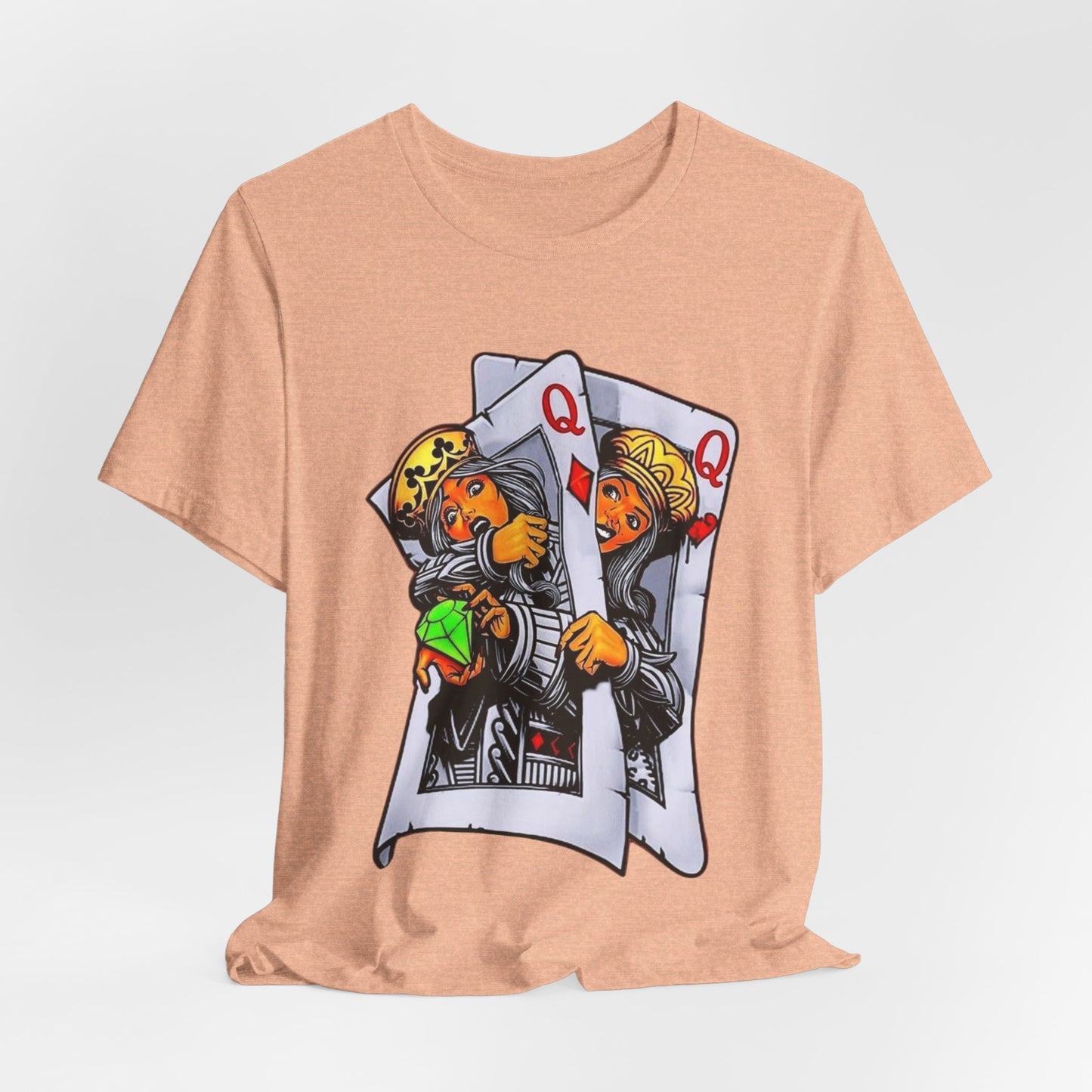Playful King and Queen Tee, Graphic T-Shirt for Gamers, Fun Gift for Friends, Casual Wear, Unique Design, Unisex Short Sleeve