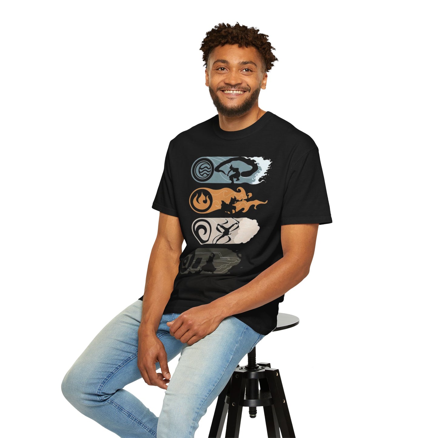 Elemental Forces Unisex Garment-Dyed T-shirt | Casual Wear, Gift Idea, Nature Lover Gift, Comfortable T-shirt, Festival Apparel