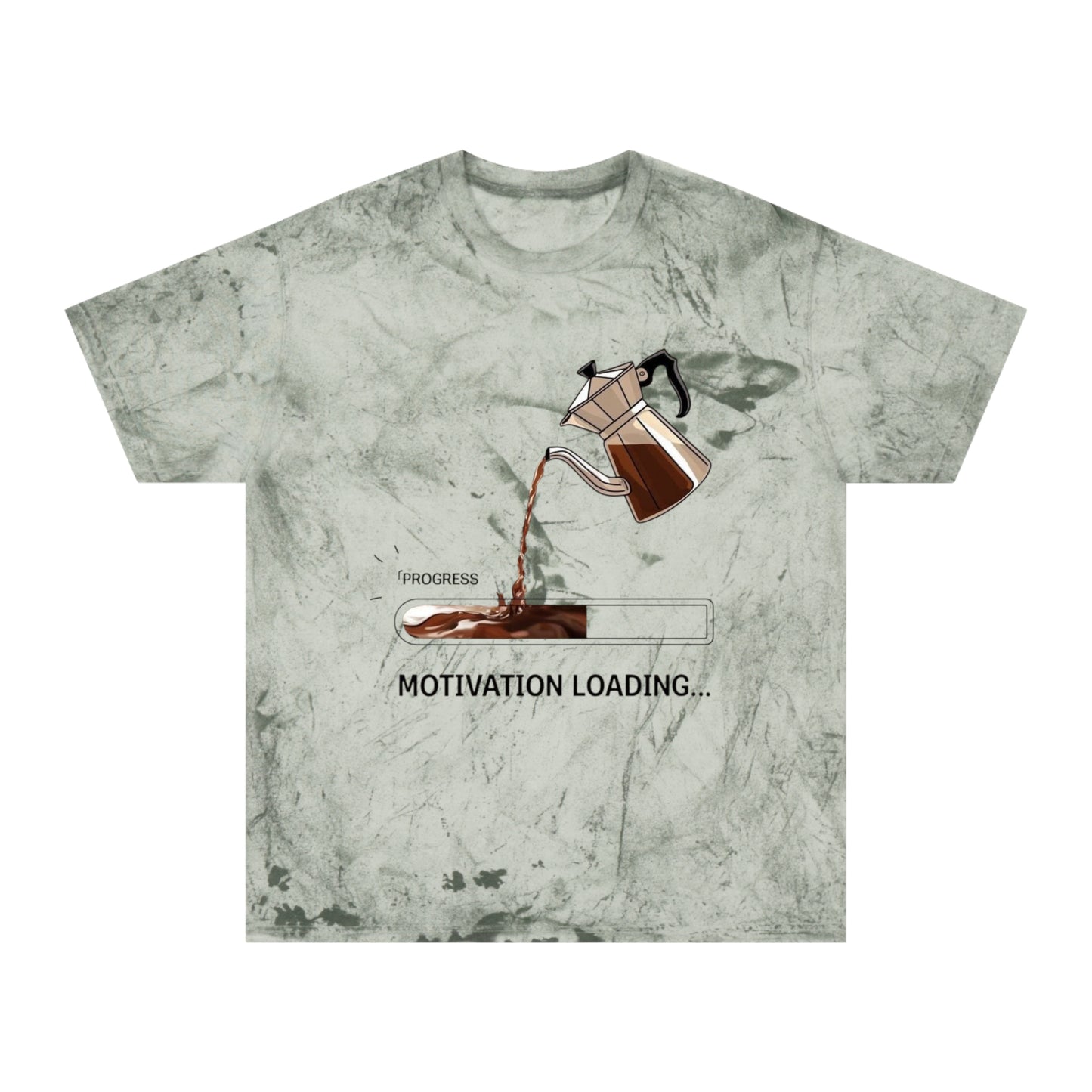 Coffee Lover's Motivation Loading T-Shirt, Unisex Tee Gift, Casual Wear, Daily Motivation Shirt, Unique Coffee Art Design, Funny Coffee Gift