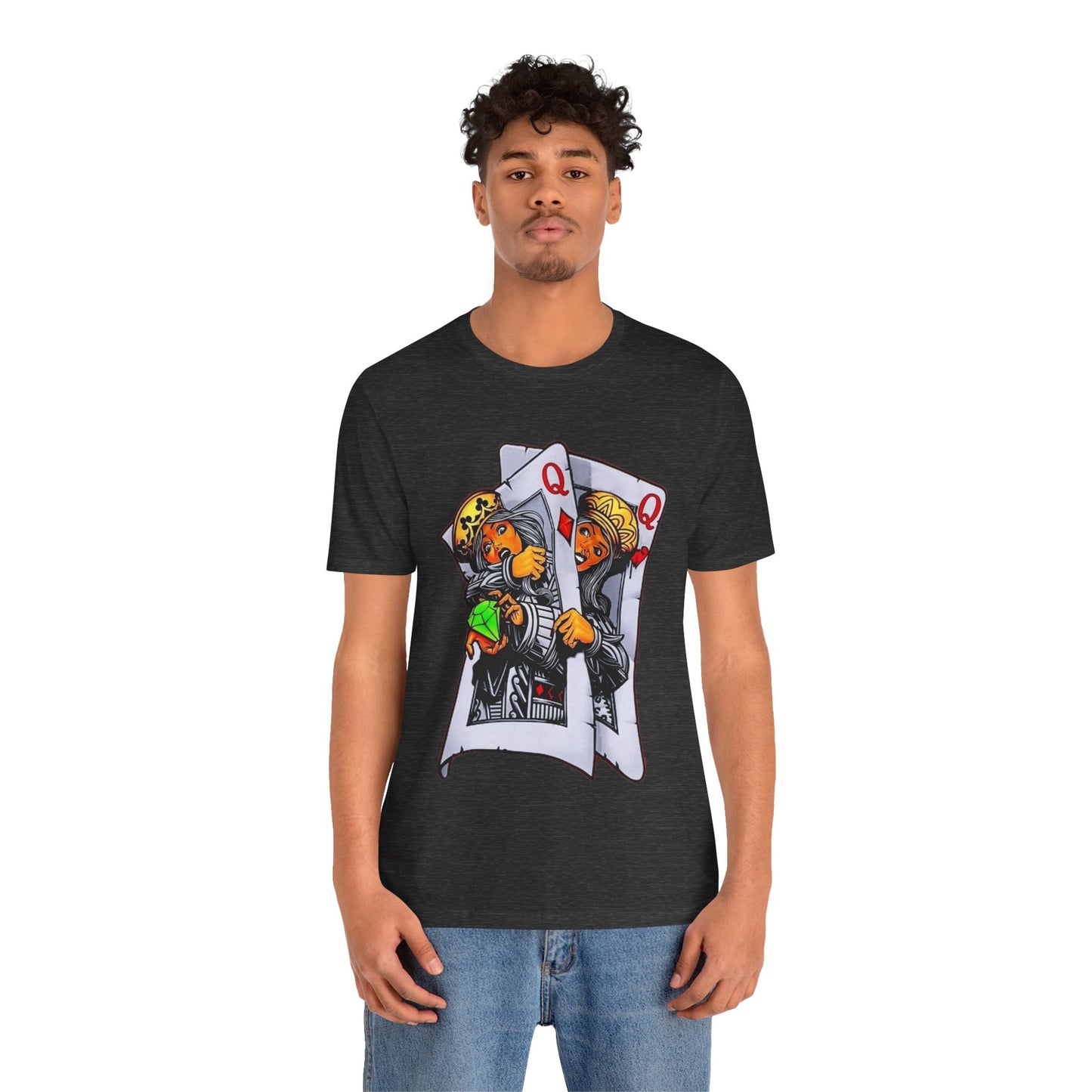 Playful King and Queen Tee, Graphic T-Shirt for Gamers, Fun Gift for Friends, Casual Wear, Unique Design, Unisex Short Sleeve