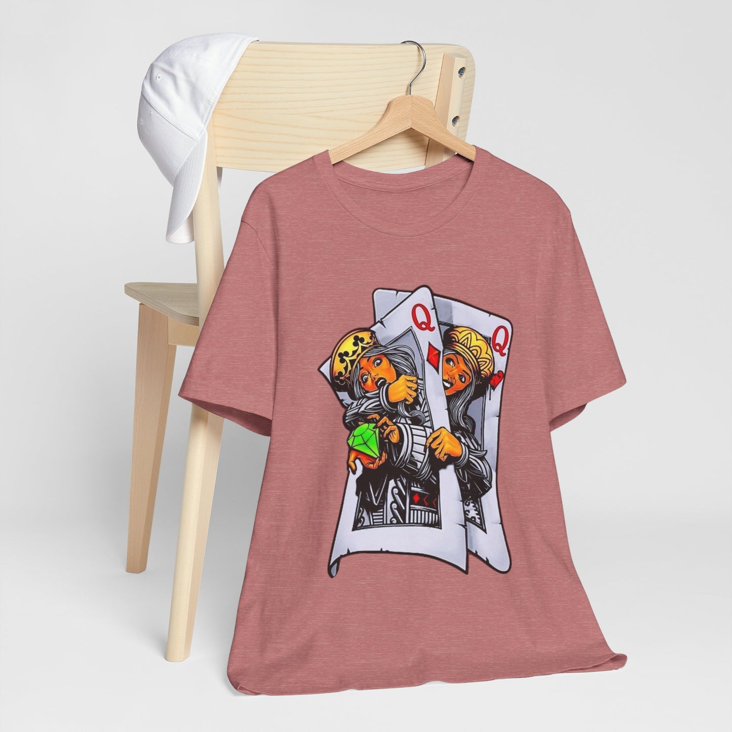 Playful King and Queen Tee, Graphic T-Shirt for Gamers, Fun Gift for Friends, Casual Wear, Unique Design, Unisex Short Sleeve
