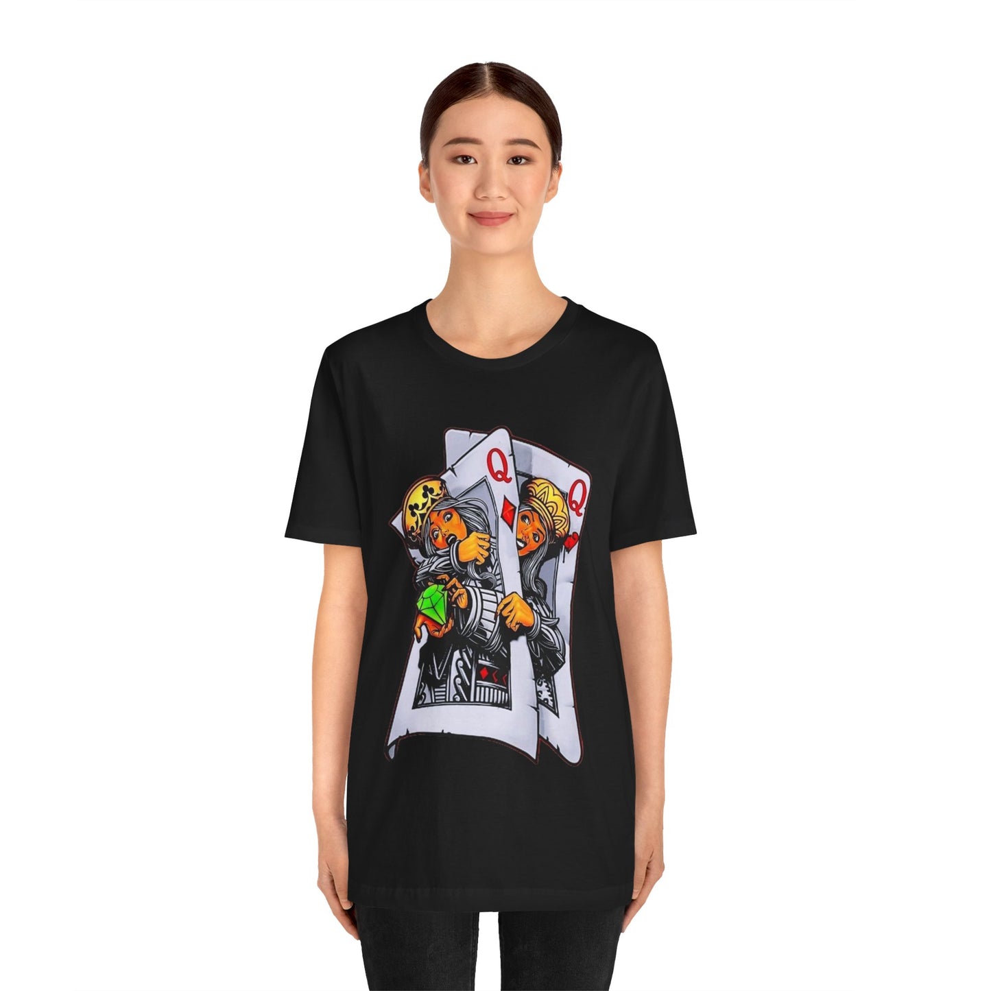 Playful King and Queen Tee, Graphic T-Shirt for Gamers, Fun Gift for Friends, Casual Wear, Unique Design, Unisex Short Sleeve