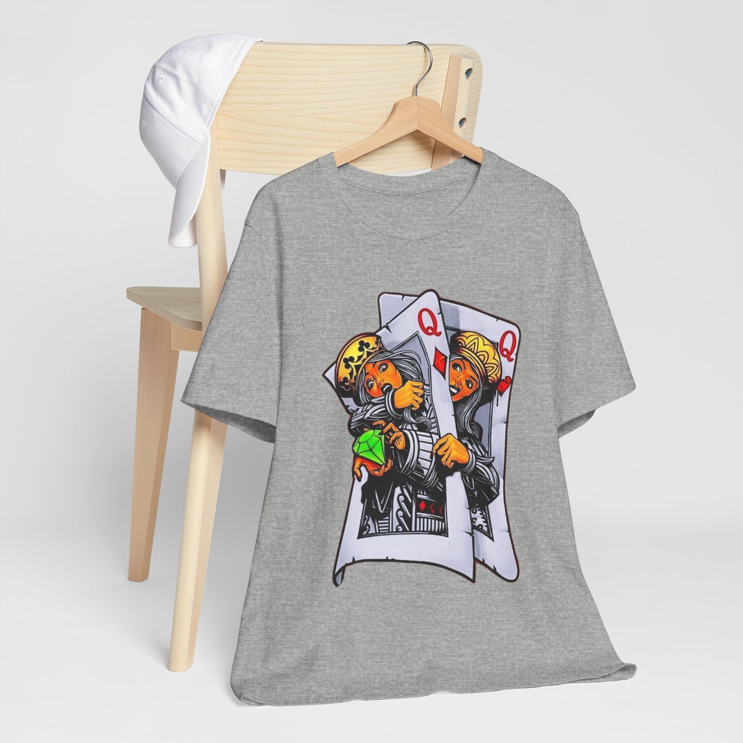 Playful King and Queen Tee, Graphic T-Shirt for Gamers, Fun Gift for Friends, Casual Wear, Unique Design, Unisex Short Sleeve