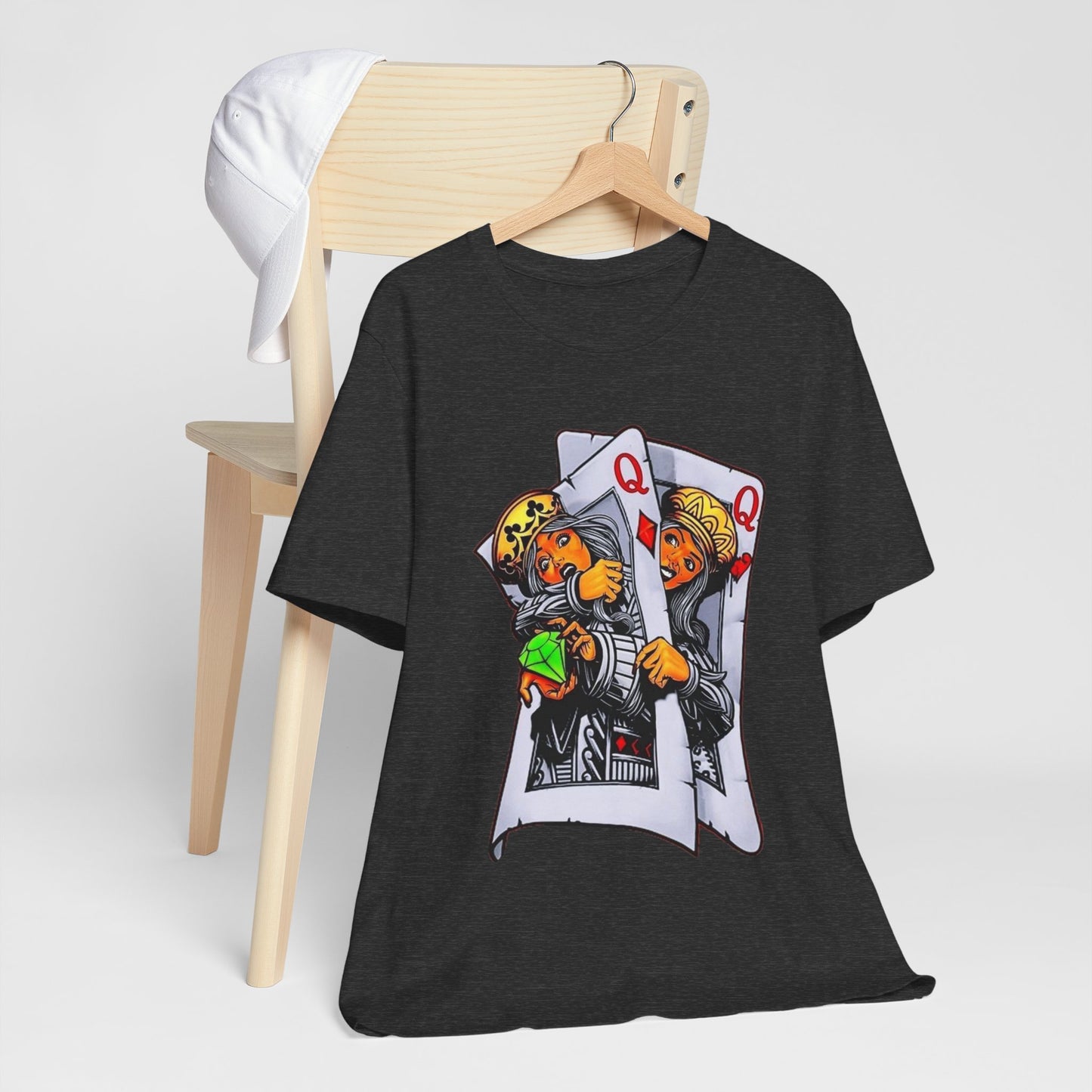 Playful King and Queen Tee, Graphic T-Shirt for Gamers, Fun Gift for Friends, Casual Wear, Unique Design, Unisex Short Sleeve