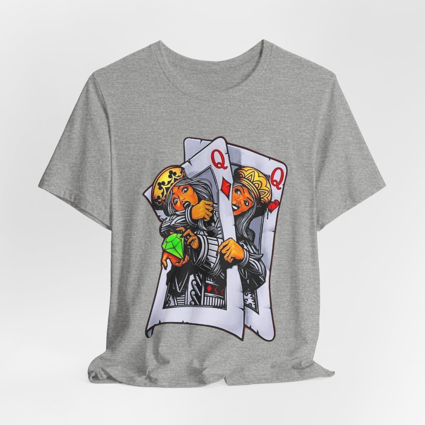 Playful King and Queen Tee, Graphic T-Shirt for Gamers, Fun Gift for Friends, Casual Wear, Unique Design, Unisex Short Sleeve
