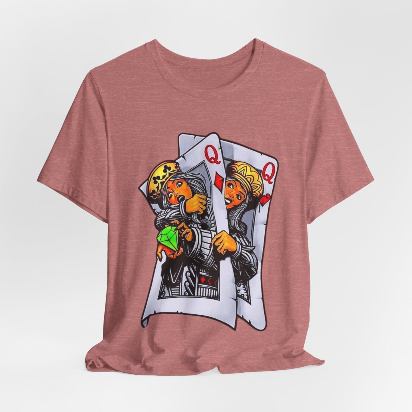 Playful King and Queen Tee, Graphic T-Shirt for Gamers, Fun Gift for Friends, Casual Wear, Unique Design, Unisex Short Sleeve