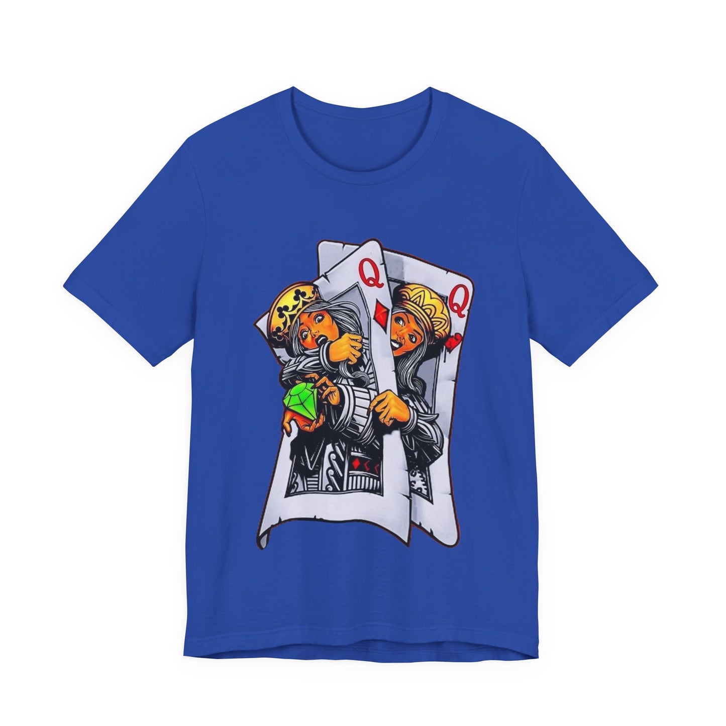 Playful King and Queen Tee, Graphic T-Shirt for Gamers, Fun Gift for Friends, Casual Wear, Unique Design, Unisex Short Sleeve