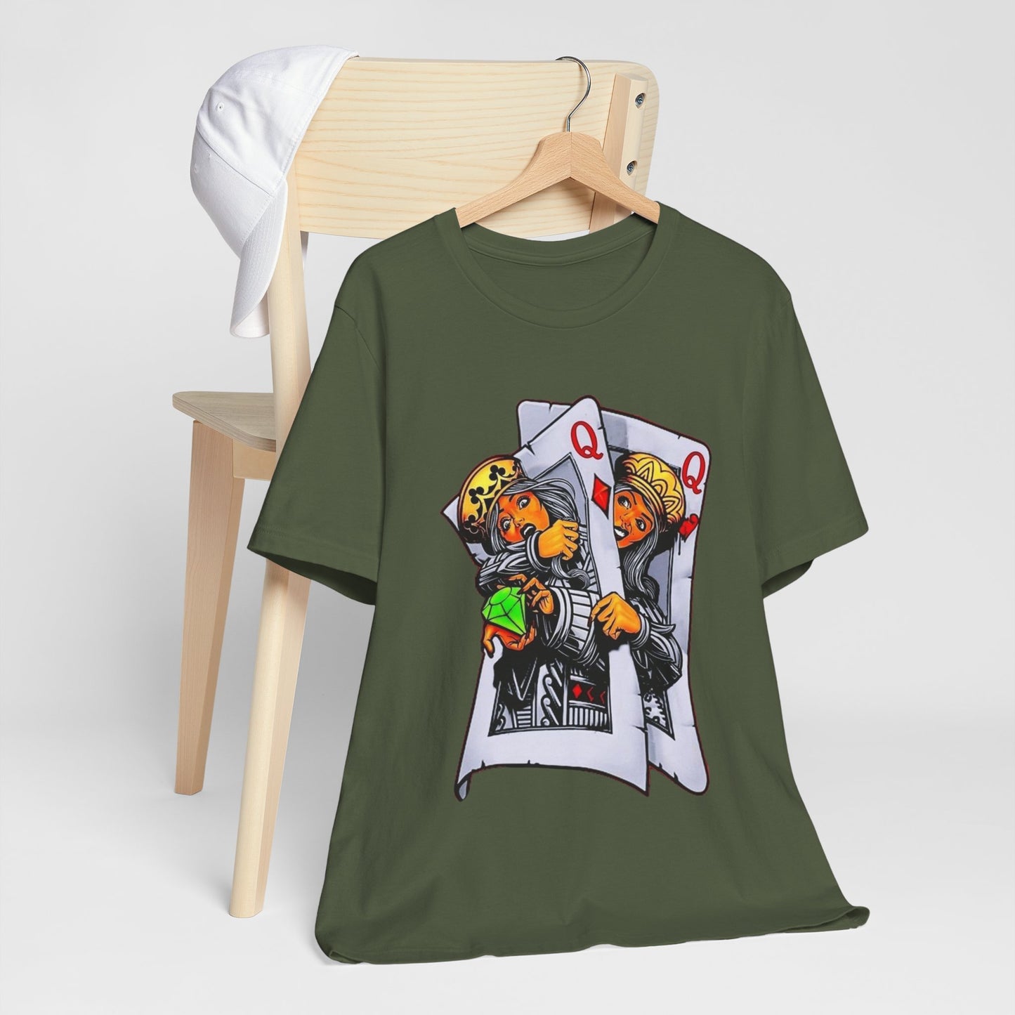 Playful King and Queen Tee, Graphic T-Shirt for Gamers, Fun Gift for Friends, Casual Wear, Unique Design, Unisex Short Sleeve