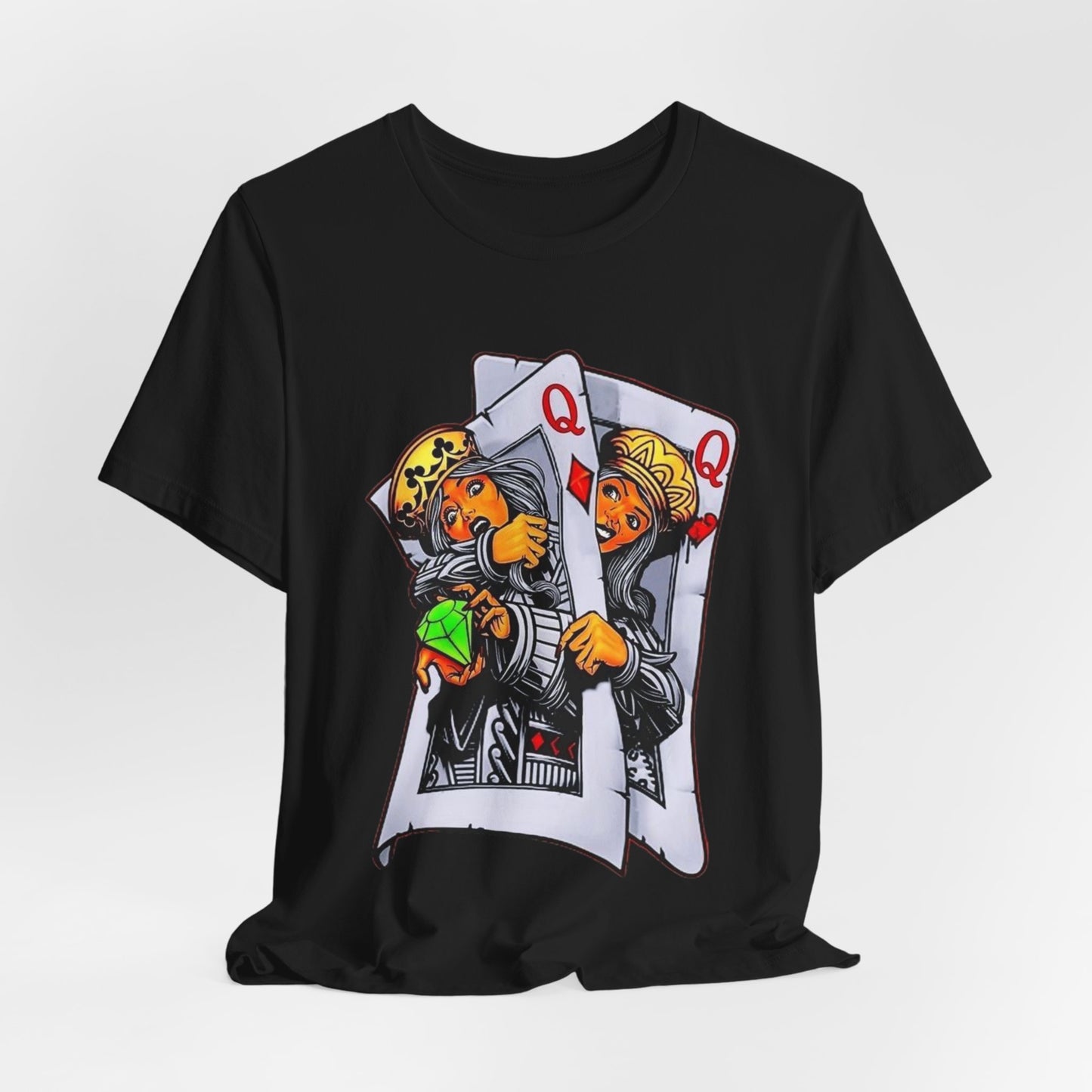Playful King and Queen Tee, Graphic T-Shirt for Gamers, Fun Gift for Friends, Casual Wear, Unique Design, Unisex Short Sleeve