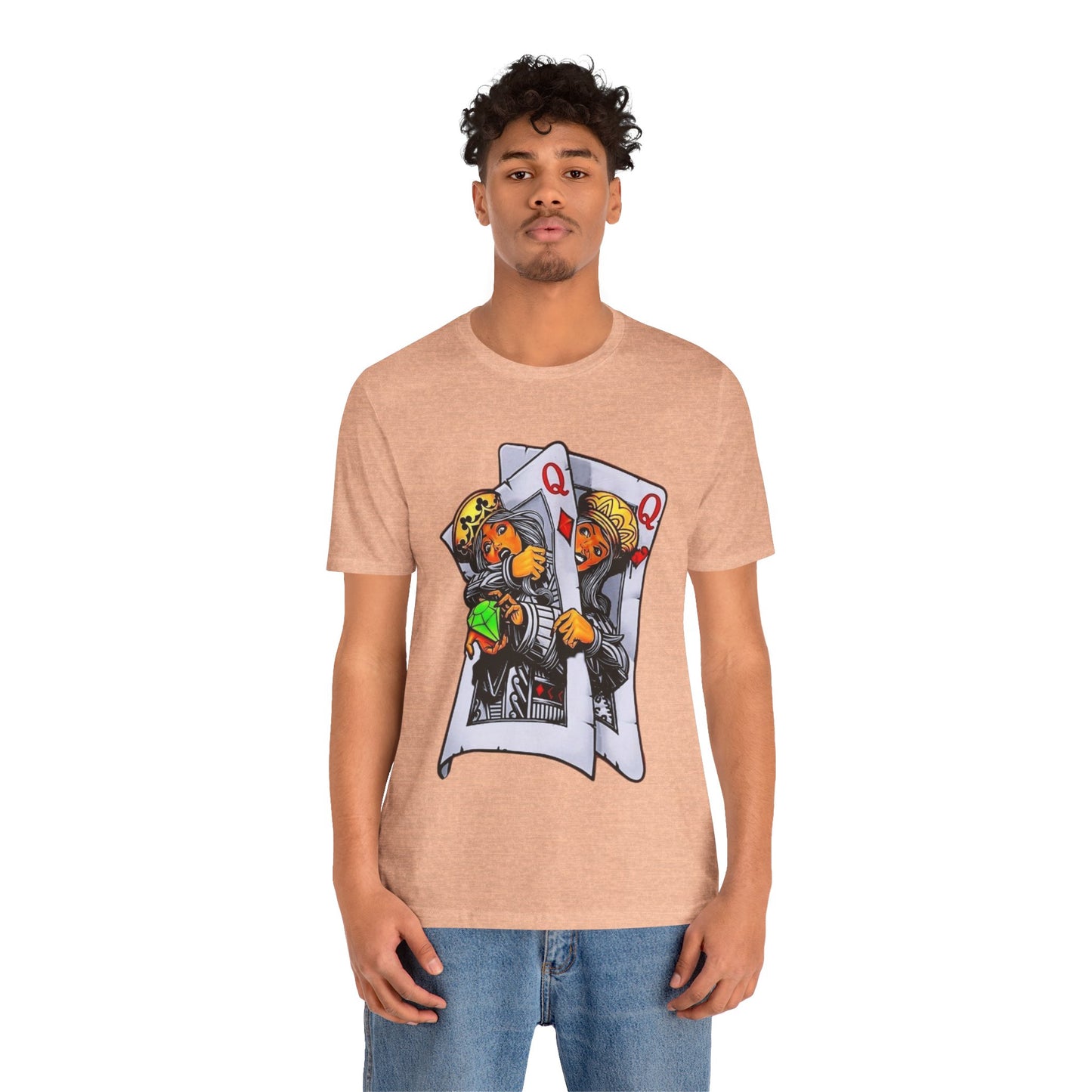 Playful King and Queen Tee, Graphic T-Shirt for Gamers, Fun Gift for Friends, Casual Wear, Unique Design, Unisex Short Sleeve