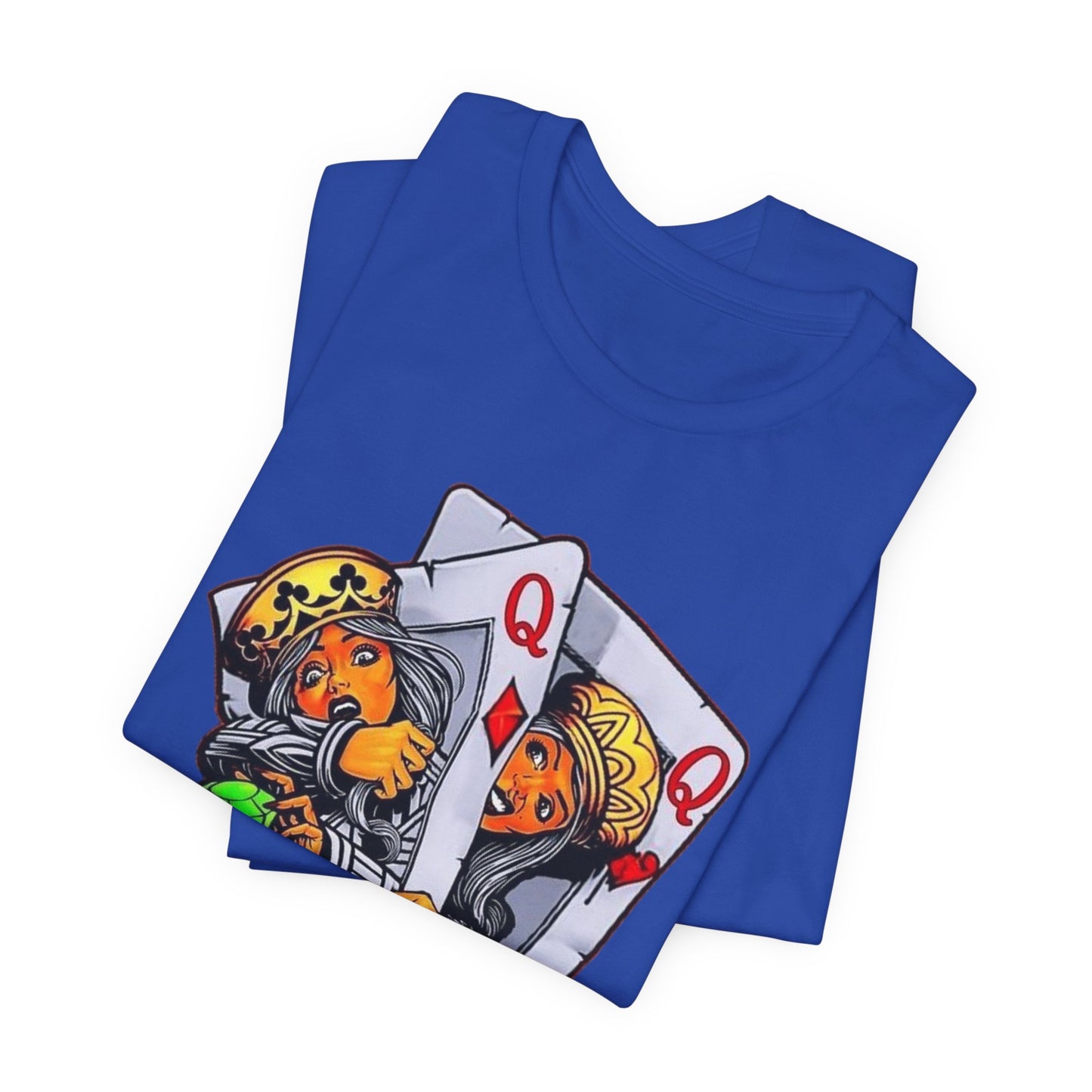 Playful King and Queen Tee, Graphic T-Shirt for Gamers, Fun Gift for Friends, Casual Wear, Unique Design, Unisex Short Sleeve