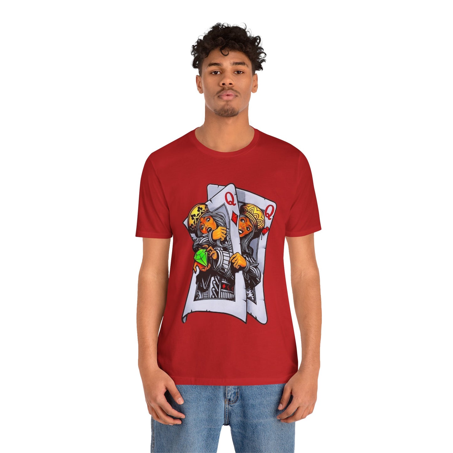 Playful King and Queen Tee, Graphic T-Shirt for Gamers, Fun Gift for Friends, Casual Wear, Unique Design, Unisex Short Sleeve