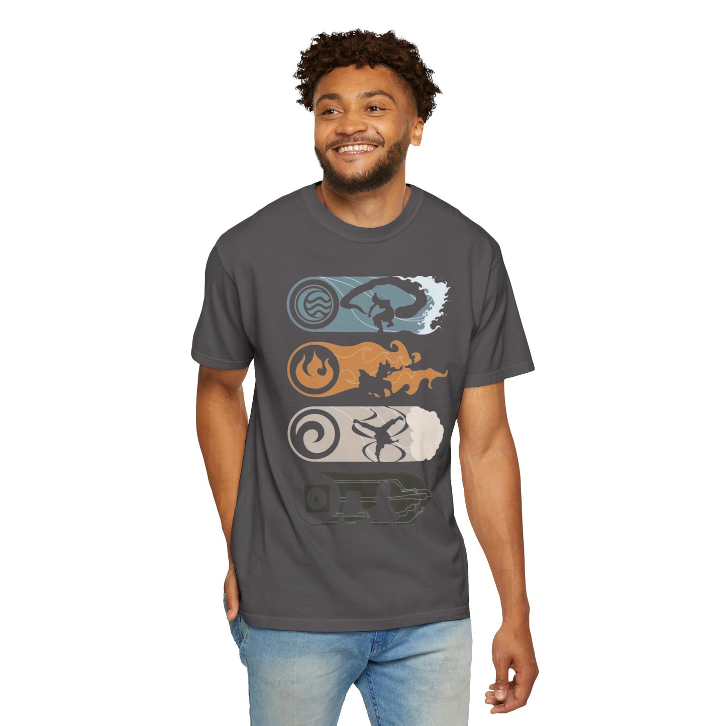 Elemental Forces Unisex Garment-Dyed T-shirt | Casual Wear, Gift Idea, Nature Lover Gift, Comfortable T-shirt, Festival Apparel