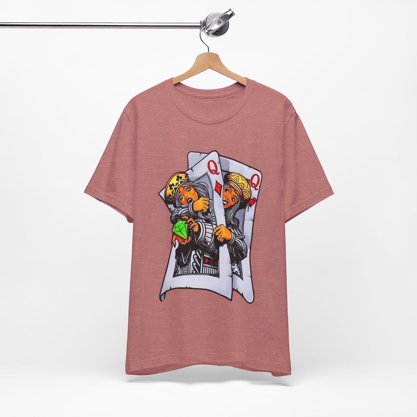 Playful King and Queen Tee, Graphic T-Shirt for Gamers, Fun Gift for Friends, Casual Wear, Unique Design, Unisex Short Sleeve