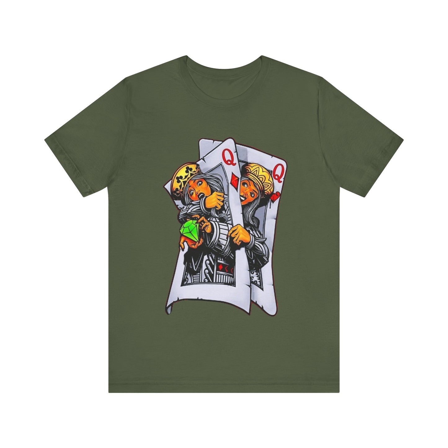 Playful King and Queen Tee, Graphic T-Shirt for Gamers, Fun Gift for Friends, Casual Wear, Unique Design, Unisex Short Sleeve