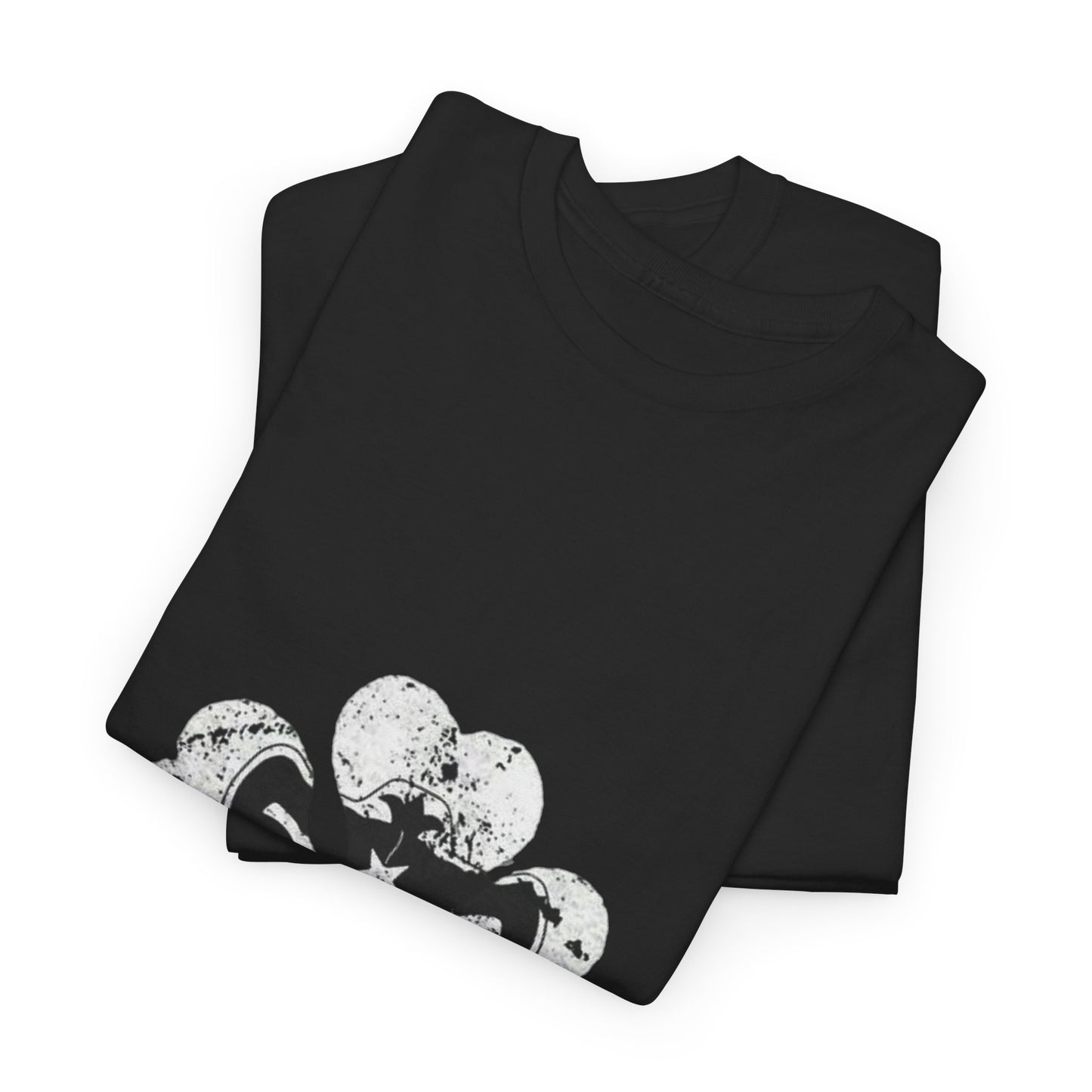 Black Elephant Floral Unisex Heavy Cotton Tee - Botanical Art, Graphic Tee, Casual Wear, Eco-Friendly Fashion, Unique Gift Idea