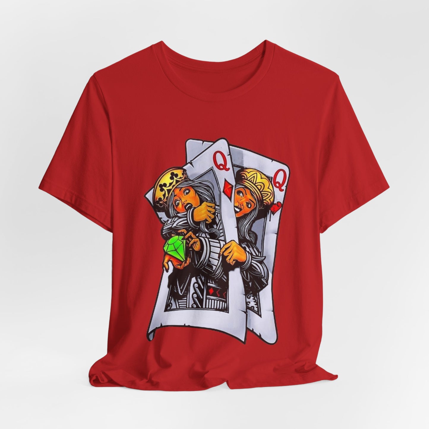 Playful King and Queen Tee, Graphic T-Shirt for Gamers, Fun Gift for Friends, Casual Wear, Unique Design, Unisex Short Sleeve