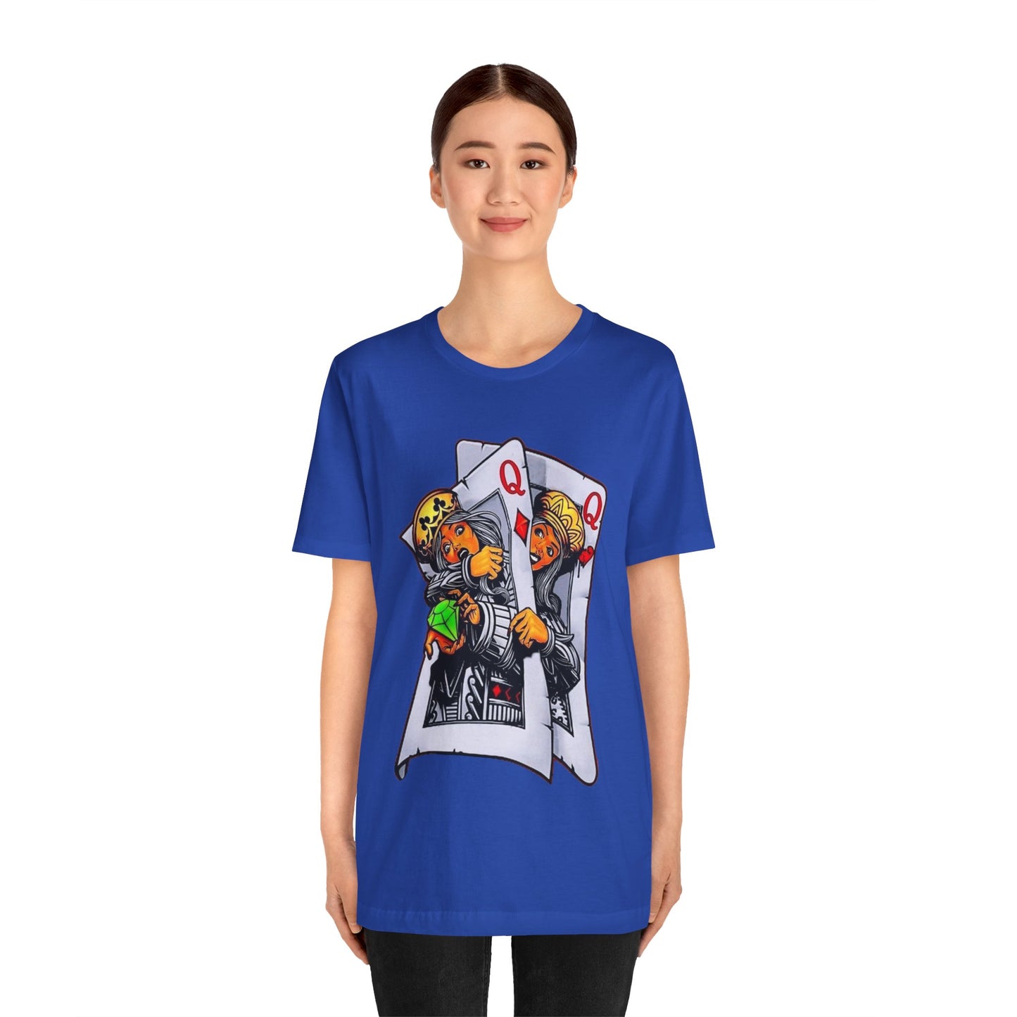 Playful King and Queen Tee, Graphic T-Shirt for Gamers, Fun Gift for Friends, Casual Wear, Unique Design, Unisex Short Sleeve