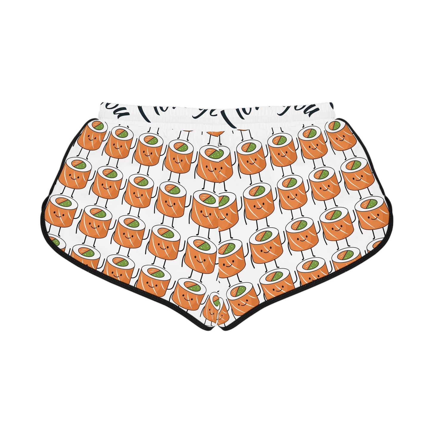 Sushi Lover's Women's Relaxed Shorts, Cute Foodie Apparel, Summer Lounge Wear, Gift for Sushi Fans, Fun Beach Shorts!