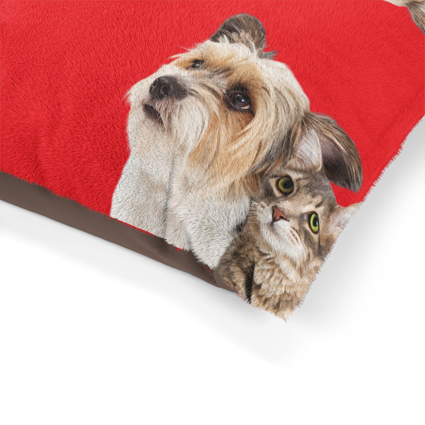 Cozy Pet Bed for Cats and Dogs - 'I Love You' Design, Ideal for Valentine's Day, Pet Lovers, Home Decor, Gift Ideas, Paw Prints