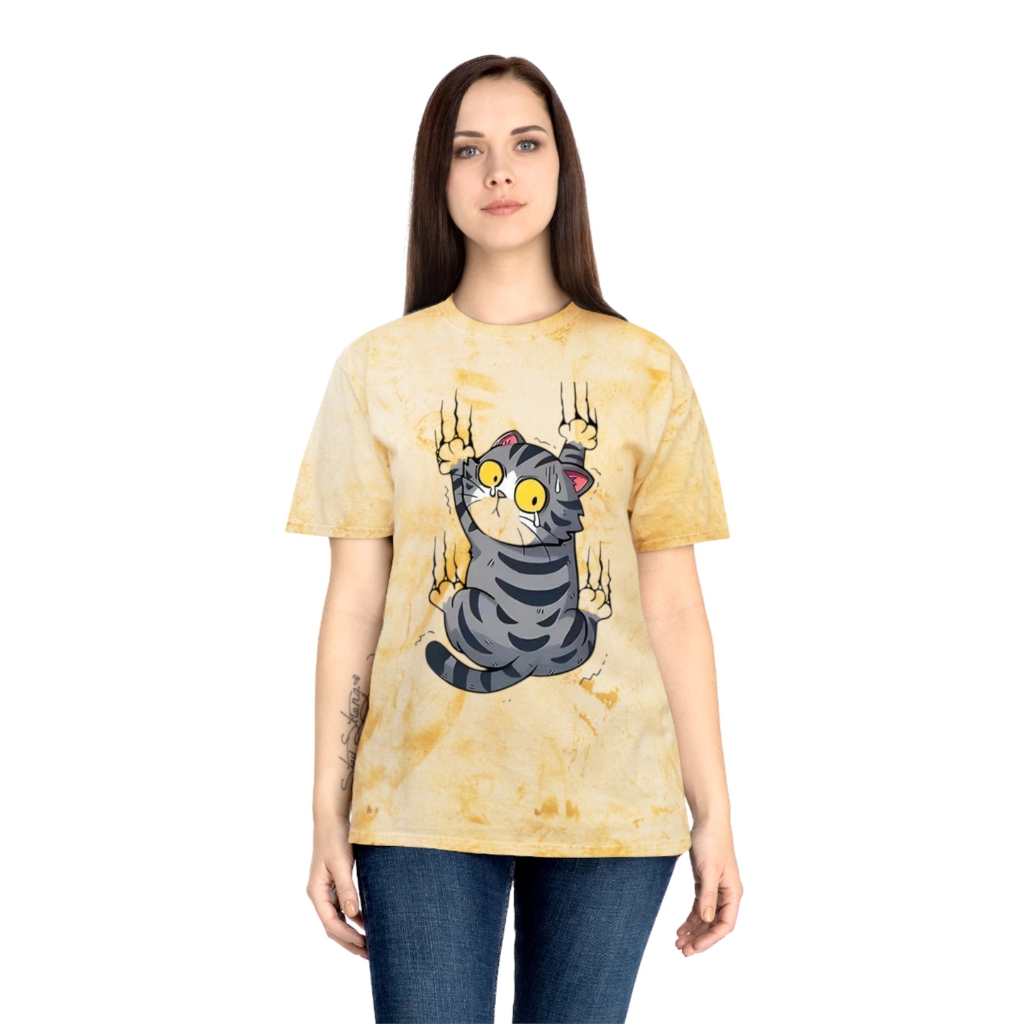 Colorful Cat Unisex Tee - Funny Cat Shirt, Cute Animal Apparel, Gift for Cat Lovers, Unique Graphic T-Shirt, Casual Wear