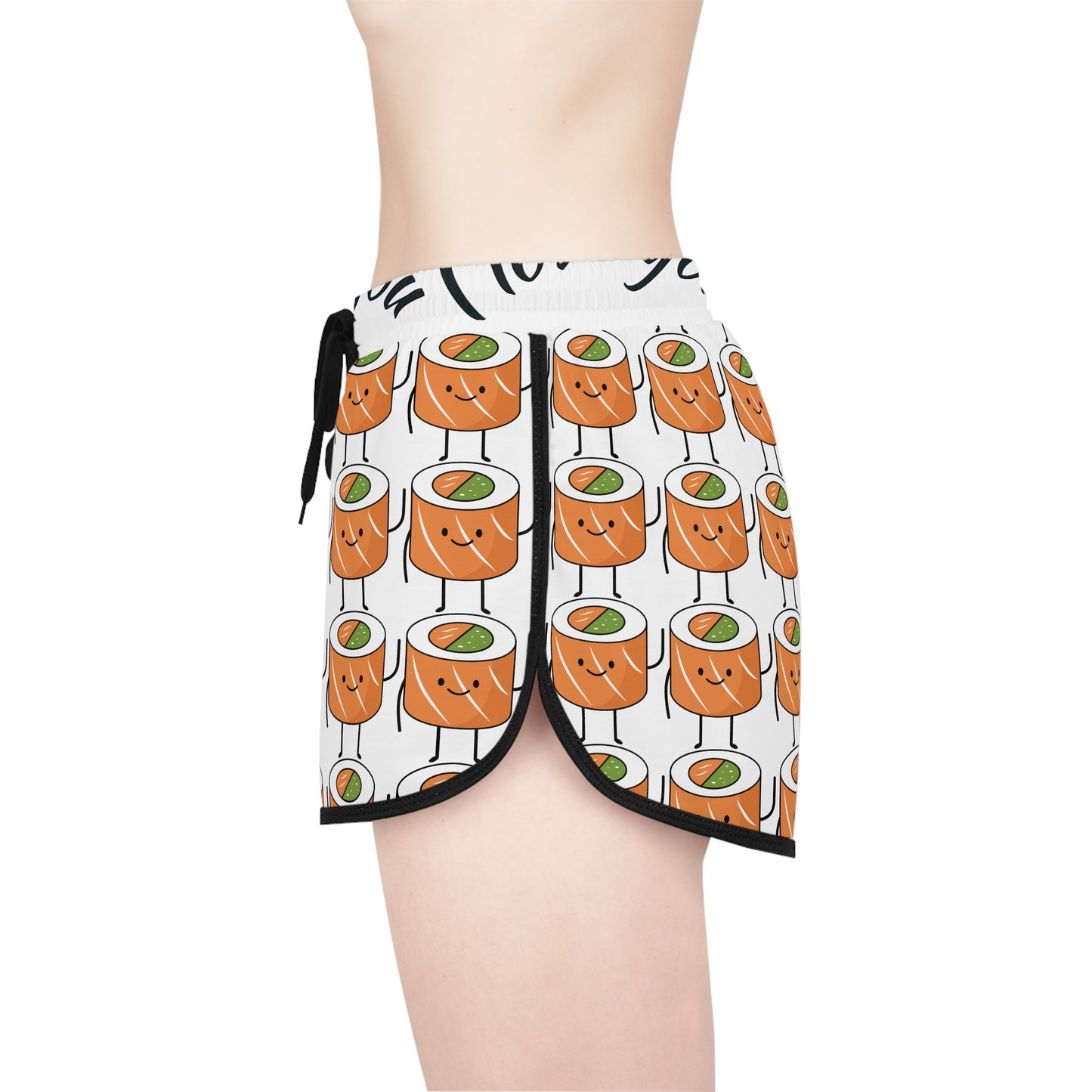 Sushi Lover's Women's Relaxed Shorts, Cute Foodie Apparel, Summer Lounge Wear, Gift for Sushi Fans, Fun Beach Shorts!