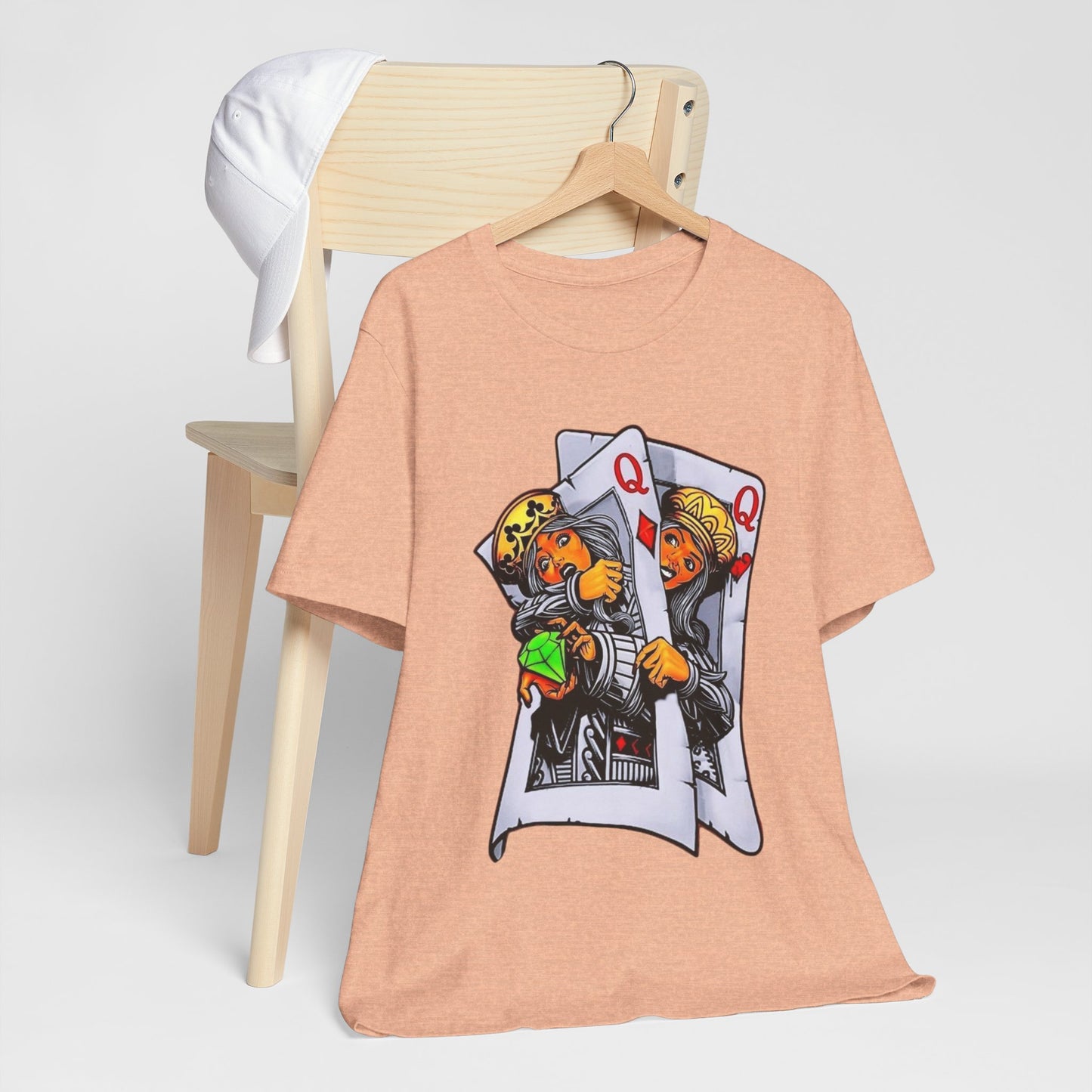 Playful King and Queen Tee, Graphic T-Shirt for Gamers, Fun Gift for Friends, Casual Wear, Unique Design, Unisex Short Sleeve