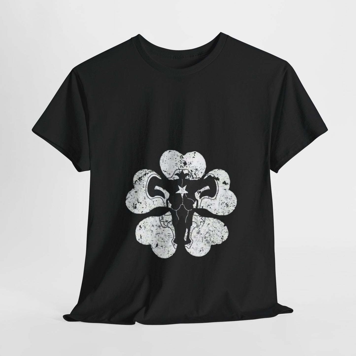 Black Elephant Floral Unisex Heavy Cotton Tee - Botanical Art, Graphic Tee, Casual Wear, Eco-Friendly Fashion, Unique Gift Idea