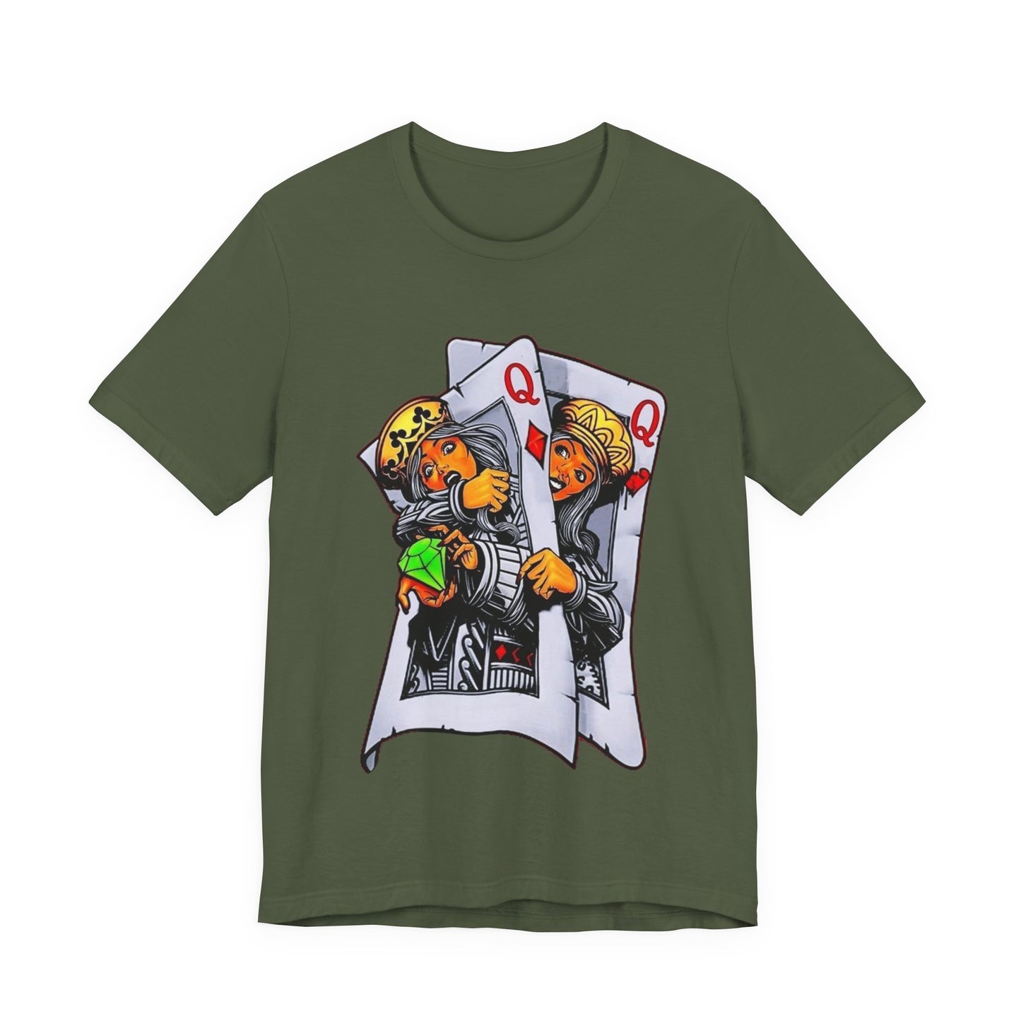 Playful King and Queen Tee, Graphic T-Shirt for Gamers, Fun Gift for Friends, Casual Wear, Unique Design, Unisex Short Sleeve
