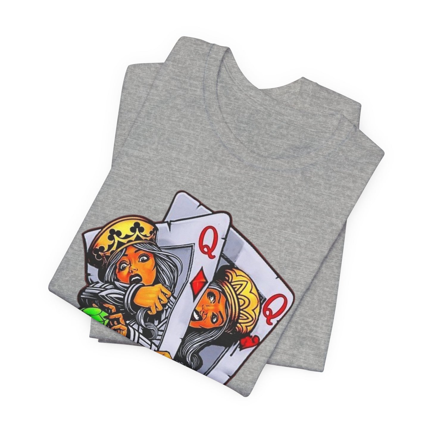Playful King and Queen Tee, Graphic T-Shirt for Gamers, Fun Gift for Friends, Casual Wear, Unique Design, Unisex Short Sleeve