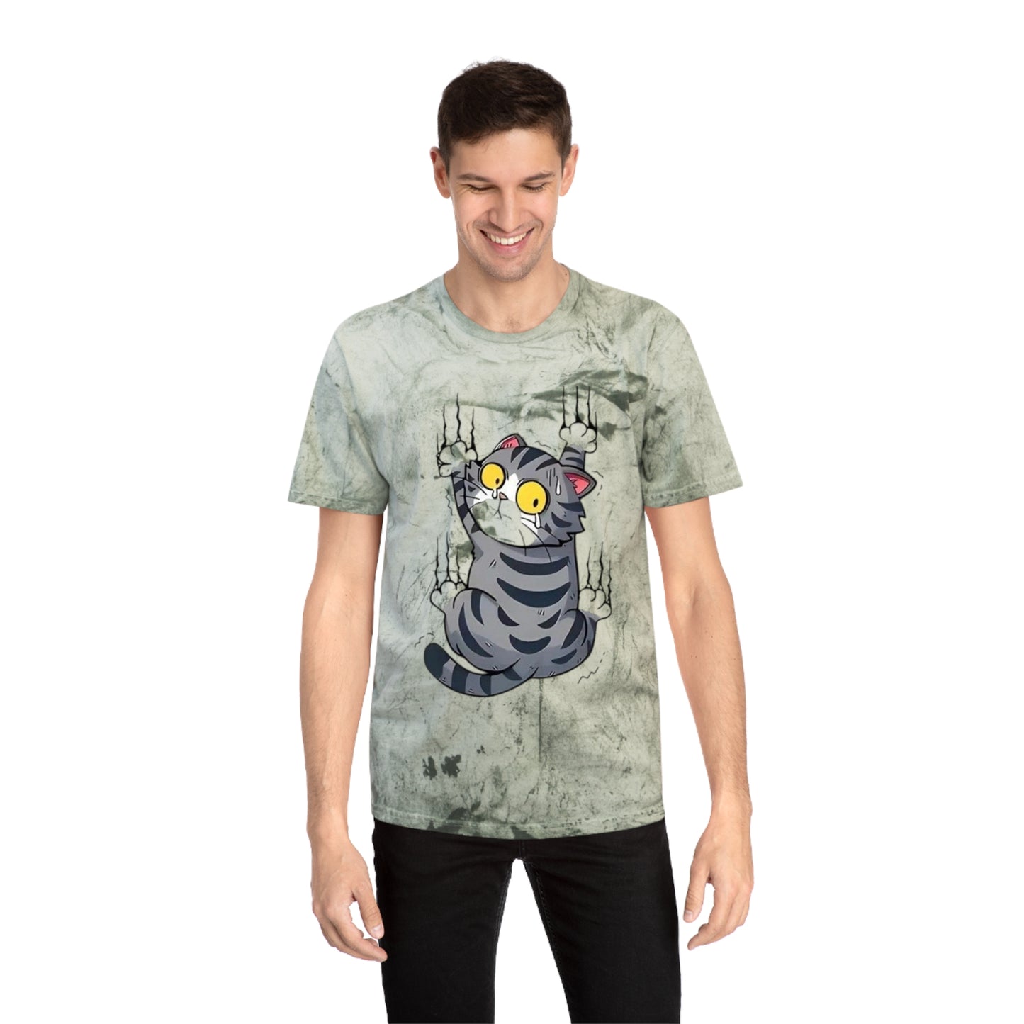 Colorful Cat Unisex Tee - Funny Cat Shirt, Cute Animal Apparel, Gift for Cat Lovers, Unique Graphic T-Shirt, Casual Wear