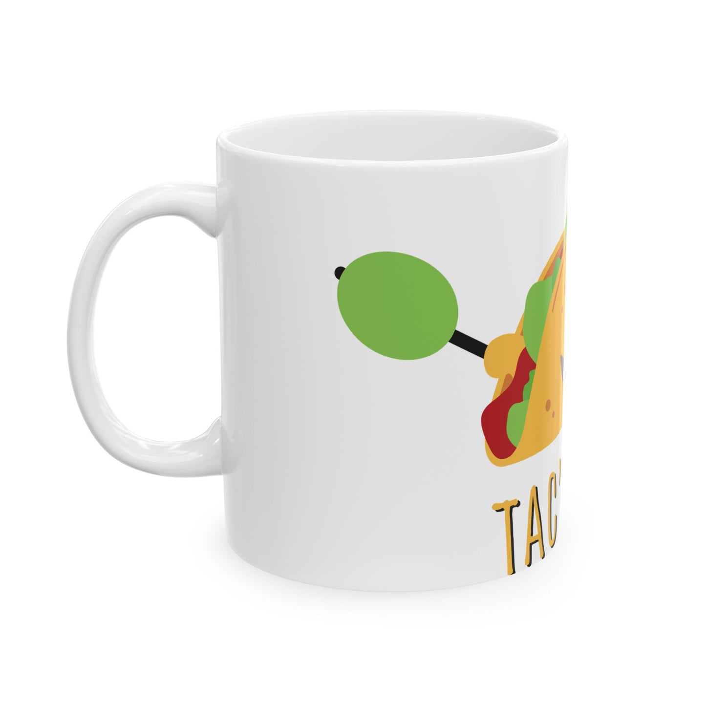 Cute Taco Ceramic Mug - Fun Kitchen Gift, Coffee Cup, Taco Lover's Mug, Foodie Mug, Unique Gift Idea