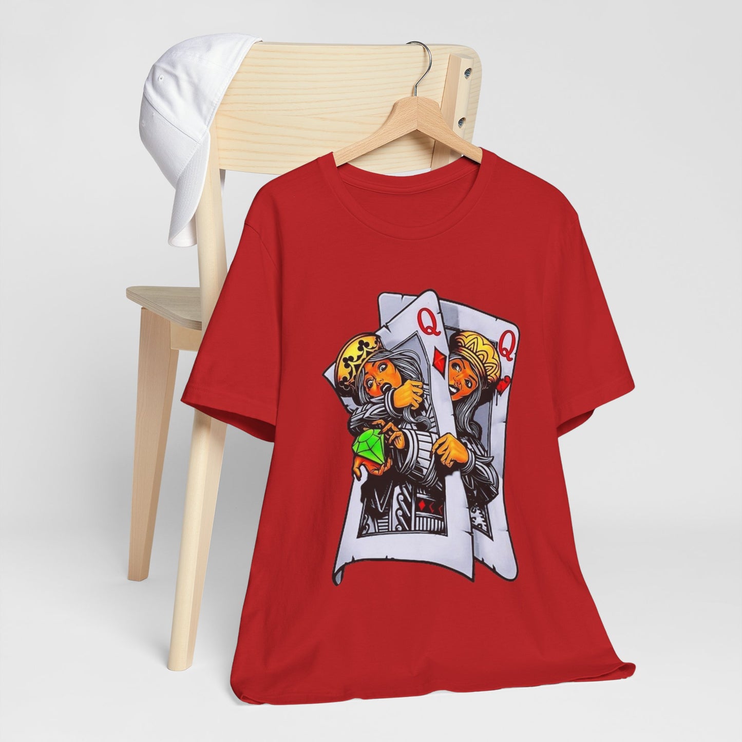 Playful King and Queen Tee, Graphic T-Shirt for Gamers, Fun Gift for Friends, Casual Wear, Unique Design, Unisex Short Sleeve