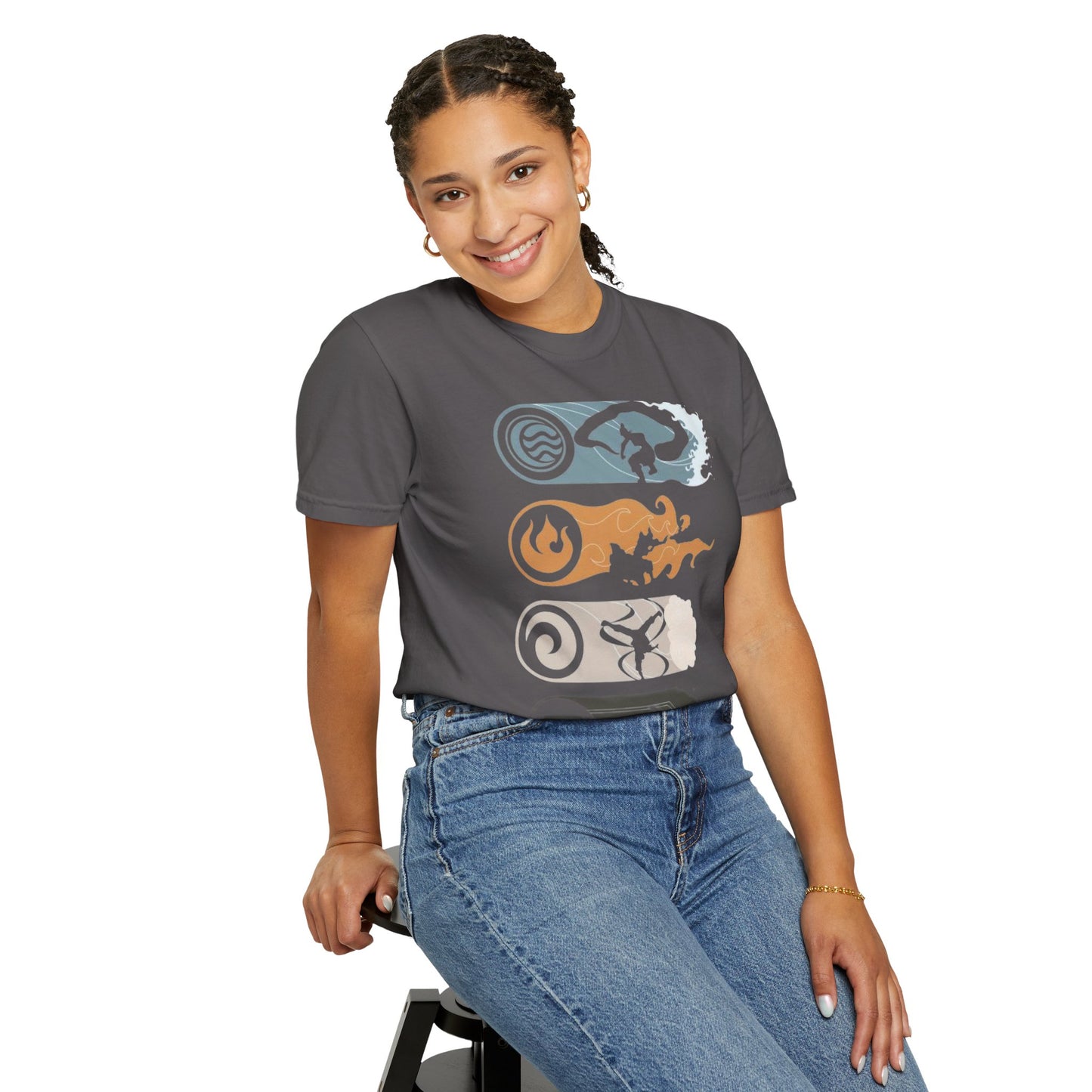 Elemental Forces Unisex Garment-Dyed T-shirt | Casual Wear, Gift Idea, Nature Lover Gift, Comfortable T-shirt, Festival Apparel