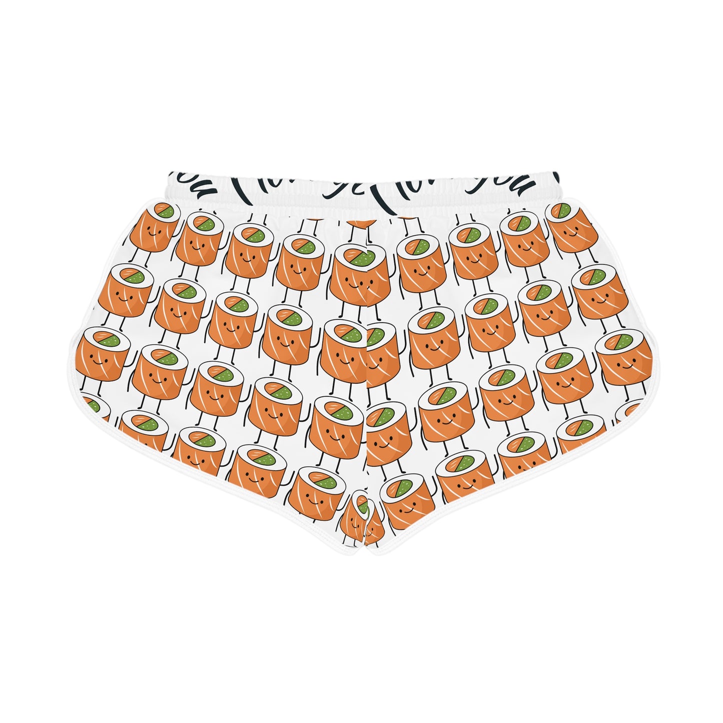 Sushi Lover's Women's Relaxed Shorts, Cute Foodie Apparel, Summer Lounge Wear, Gift for Sushi Fans, Fun Beach Shorts!