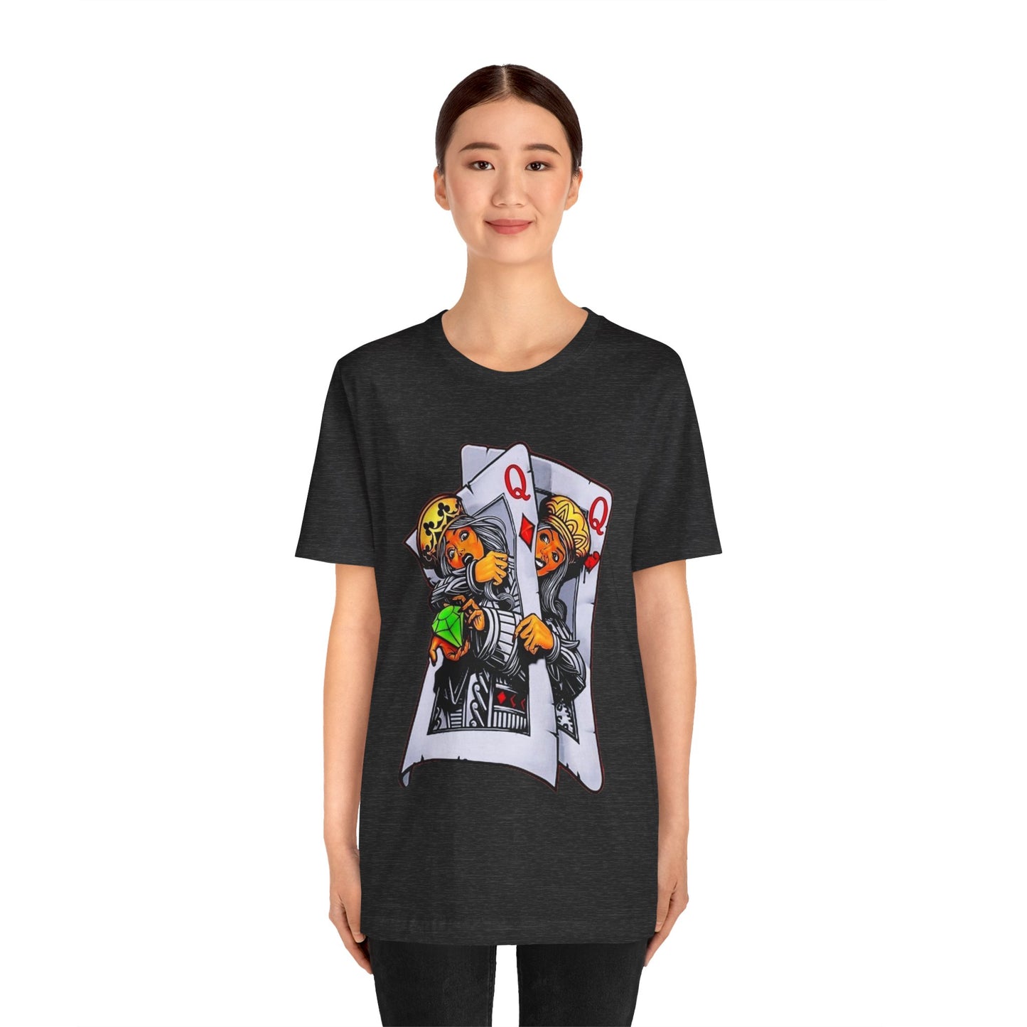 Playful King and Queen Tee, Graphic T-Shirt for Gamers, Fun Gift for Friends, Casual Wear, Unique Design, Unisex Short Sleeve