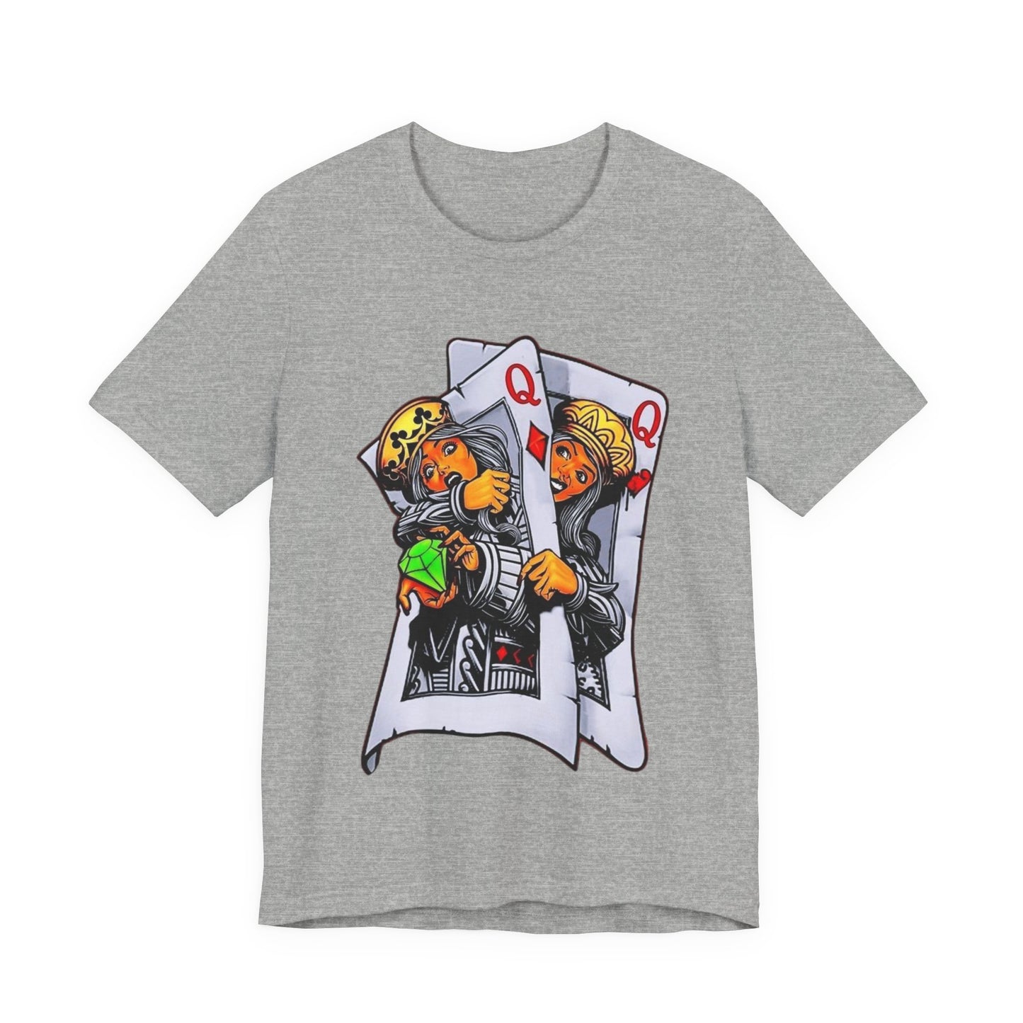 Playful King and Queen Tee, Graphic T-Shirt for Gamers, Fun Gift for Friends, Casual Wear, Unique Design, Unisex Short Sleeve