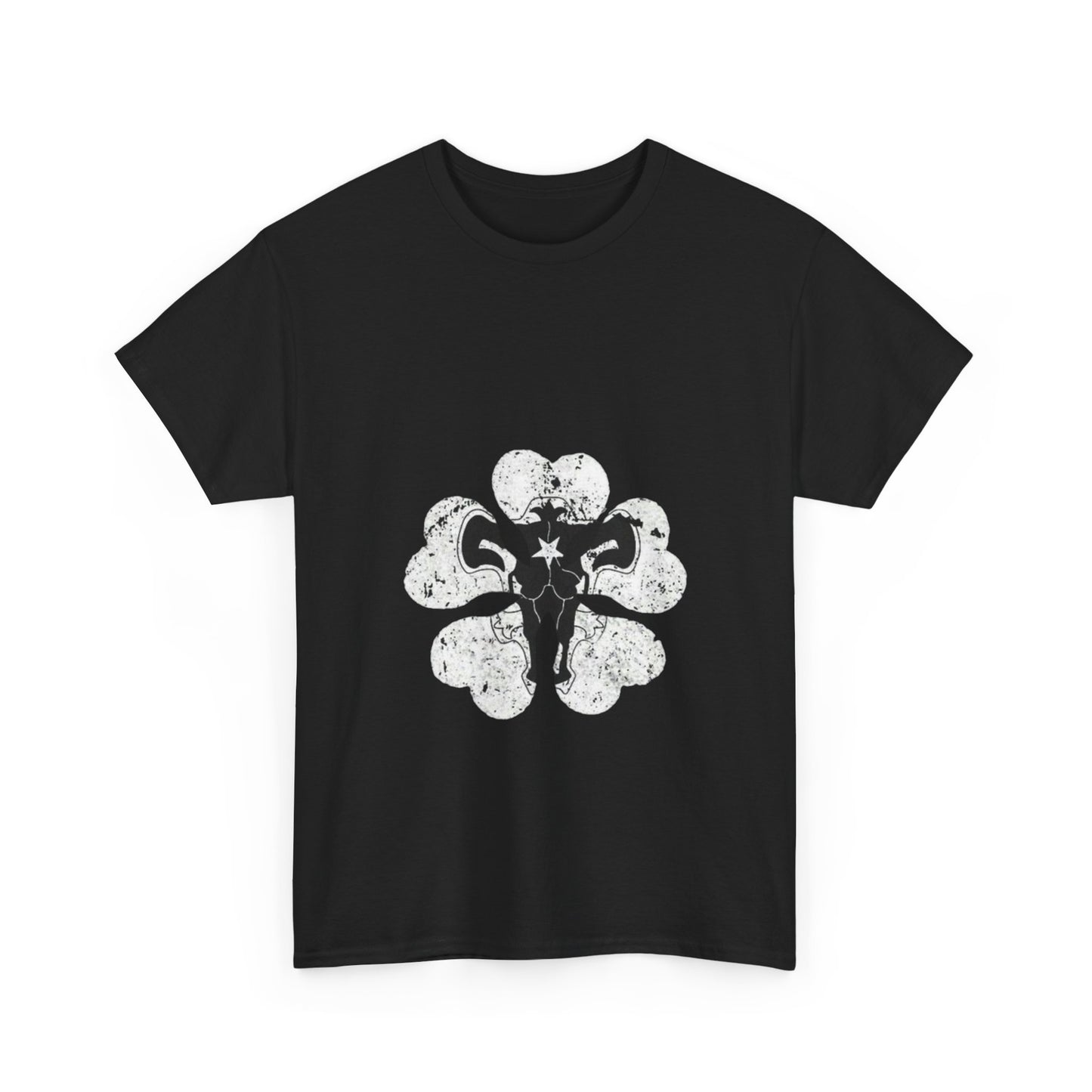 Black Elephant Floral Unisex Heavy Cotton Tee - Botanical Art, Graphic Tee, Casual Wear, Eco-Friendly Fashion, Unique Gift Idea