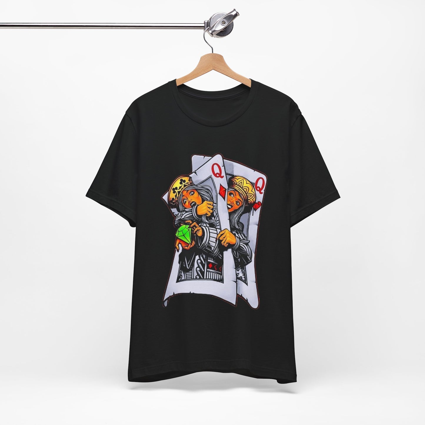 Playful King and Queen Tee, Graphic T-Shirt for Gamers, Fun Gift for Friends, Casual Wear, Unique Design, Unisex Short Sleeve