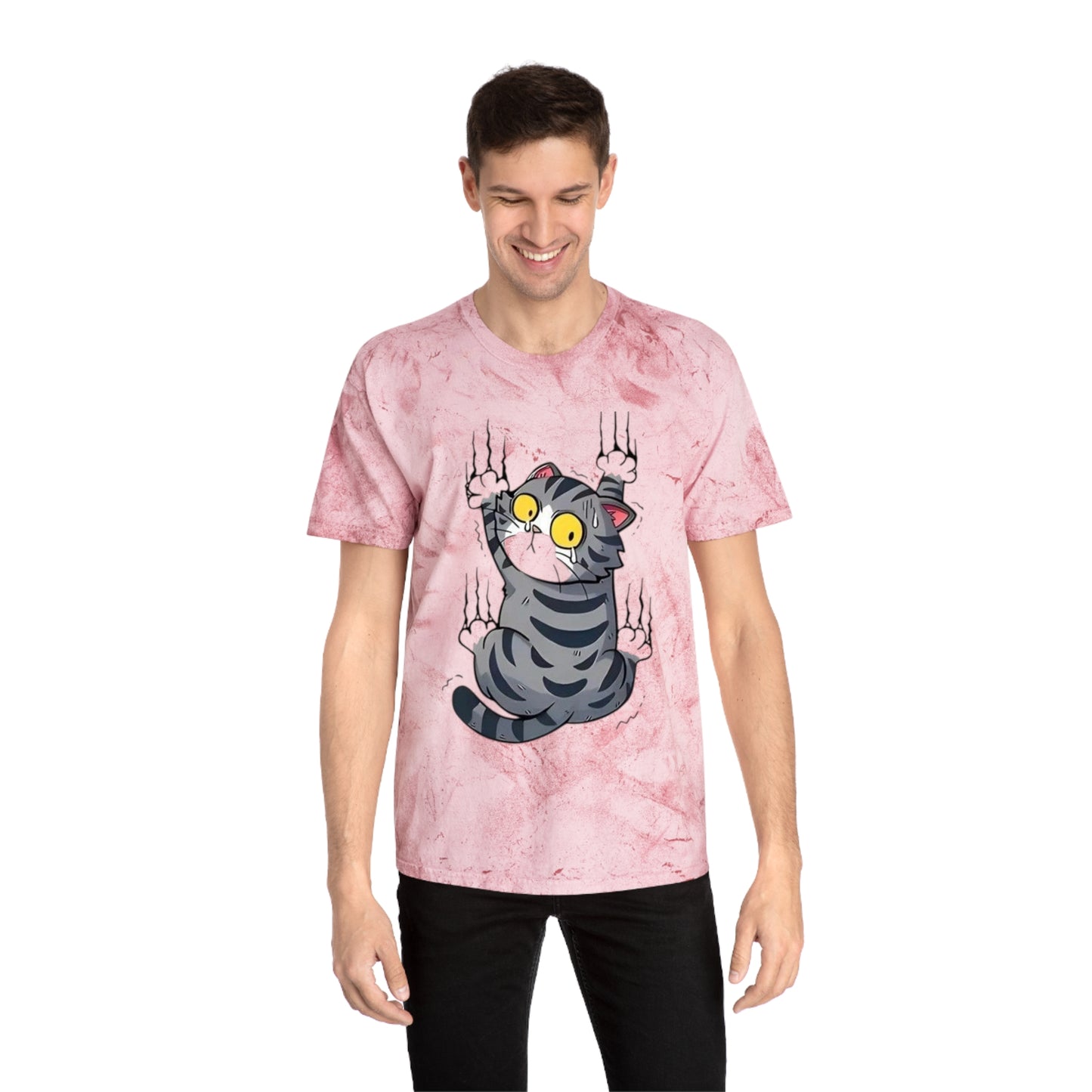 Colorful Cat Unisex Tee - Funny Cat Shirt, Cute Animal Apparel, Gift for Cat Lovers, Unique Graphic T-Shirt, Casual Wear