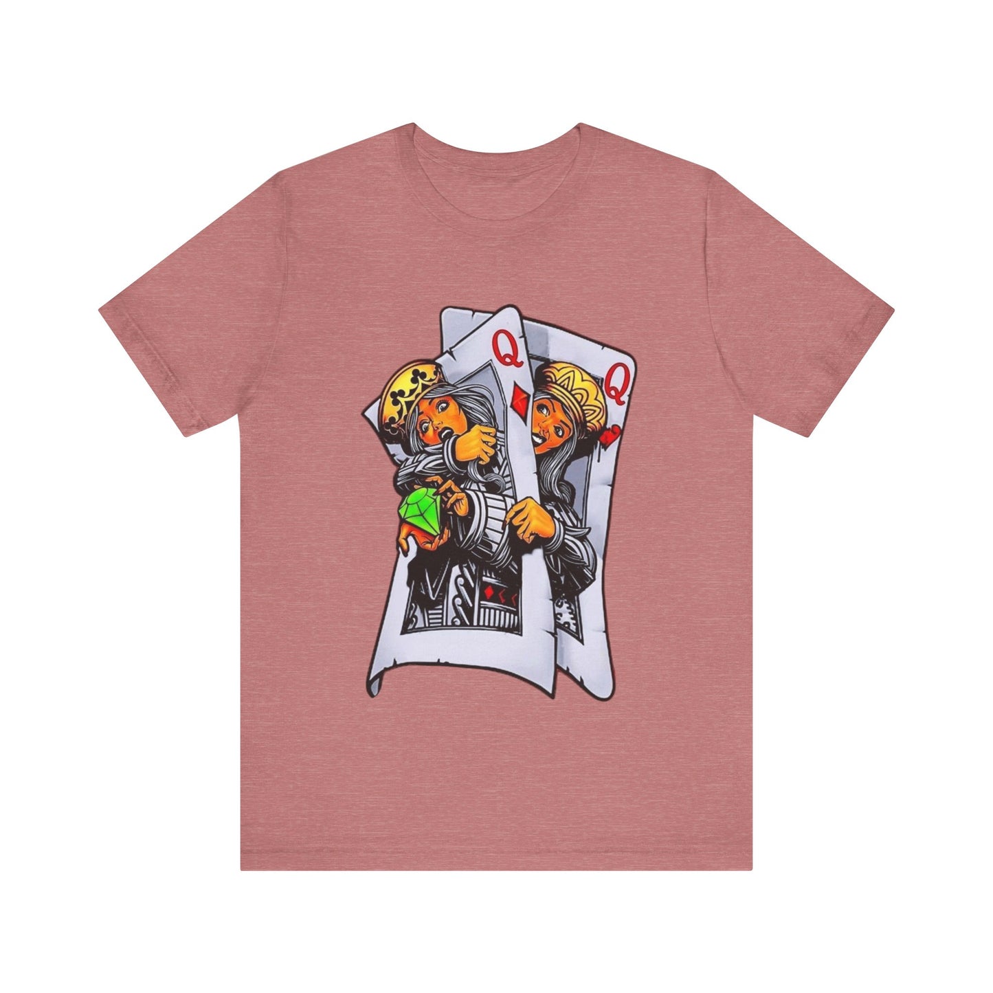 Playful King and Queen Tee, Graphic T-Shirt for Gamers, Fun Gift for Friends, Casual Wear, Unique Design, Unisex Short Sleeve